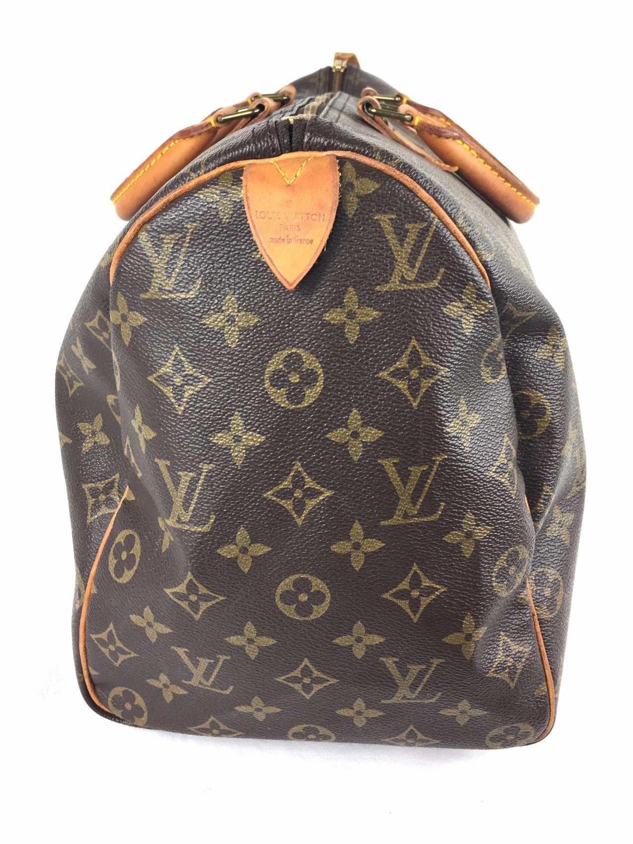 Louis Vuitton Speedy bag 40 Brown Cloth ref.557701 - Joli Closet