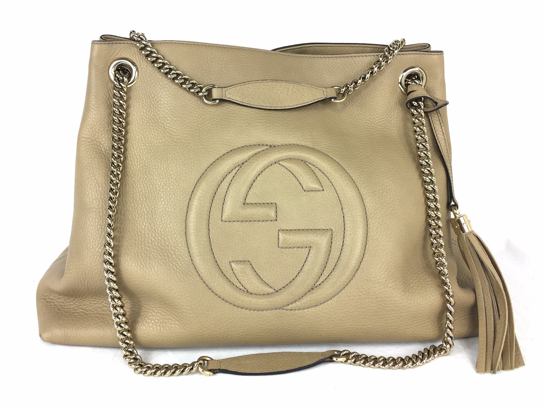 Gucci Soho Flap Bag Champagne Gold at Jill's Consignment