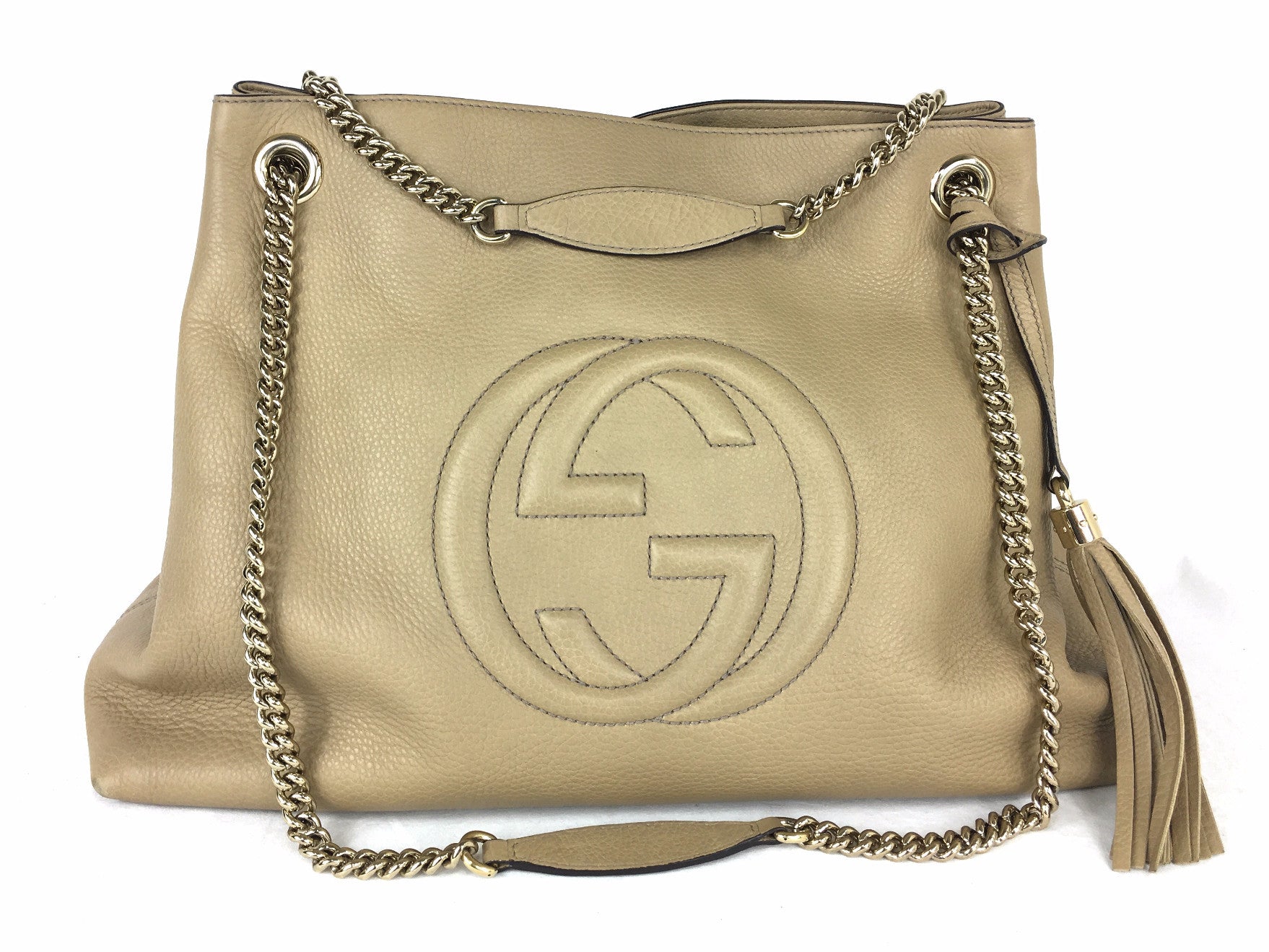 GUCCI Soho Pebbled Leather Tote (Large)