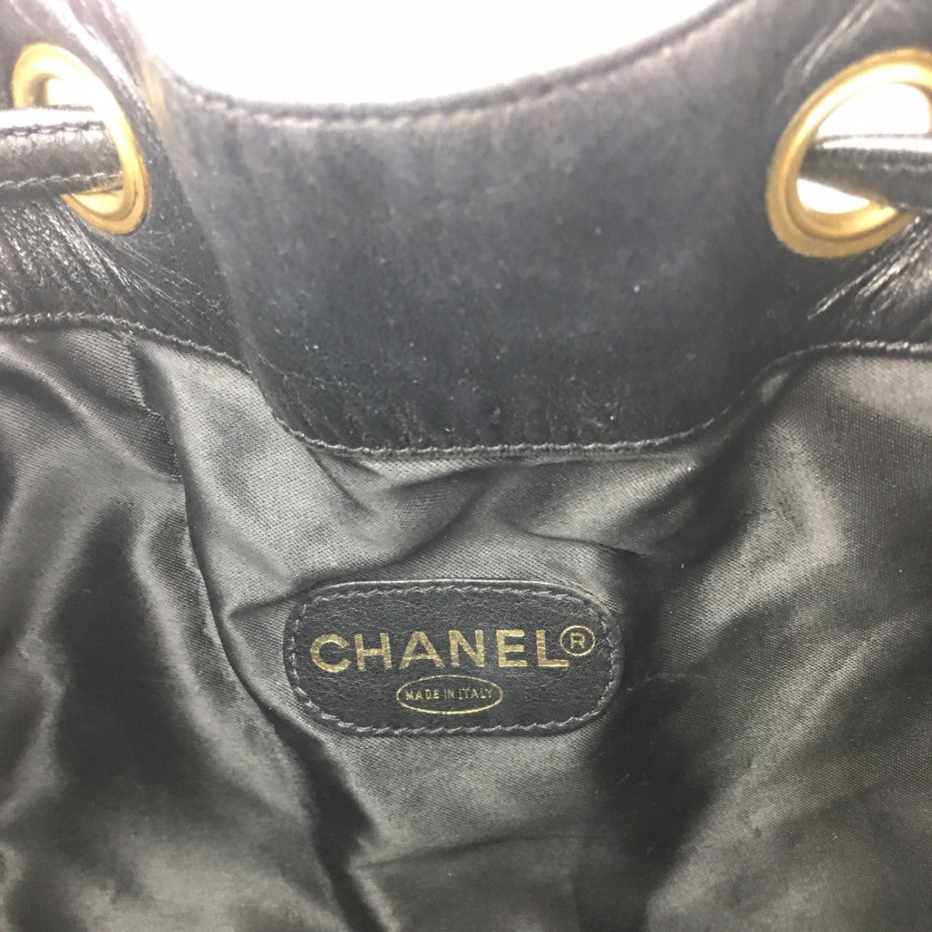 CHANEL CC Logo Bucket Bag Crossbody