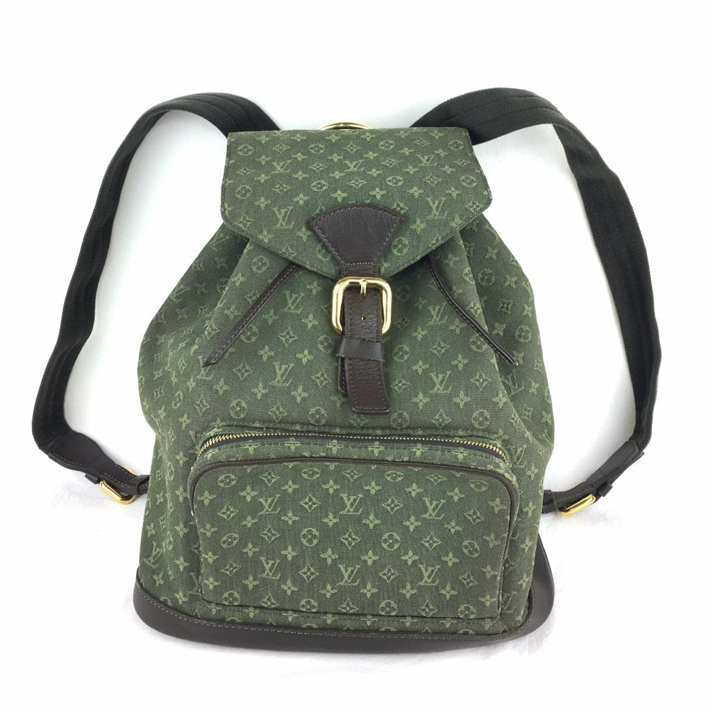 LOUIS VUITTON Montsouris GM Backpack (Olive Green & Brown Monogram)