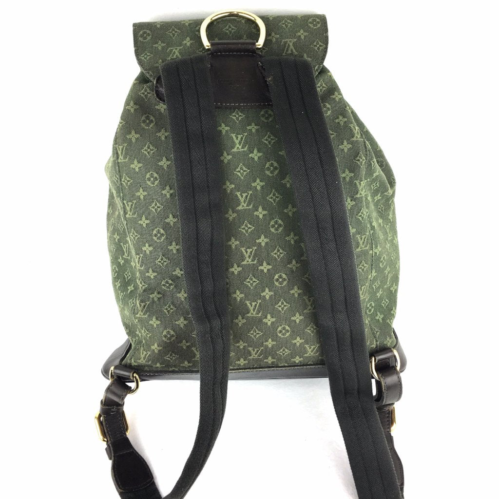 Montsouris vintage backpack Louis Vuitton Green in Cotton - 34740999