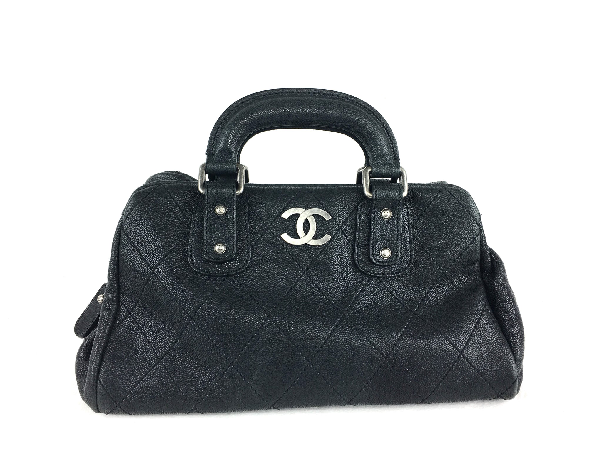 CHANEL Black Caviar Satchel Bag