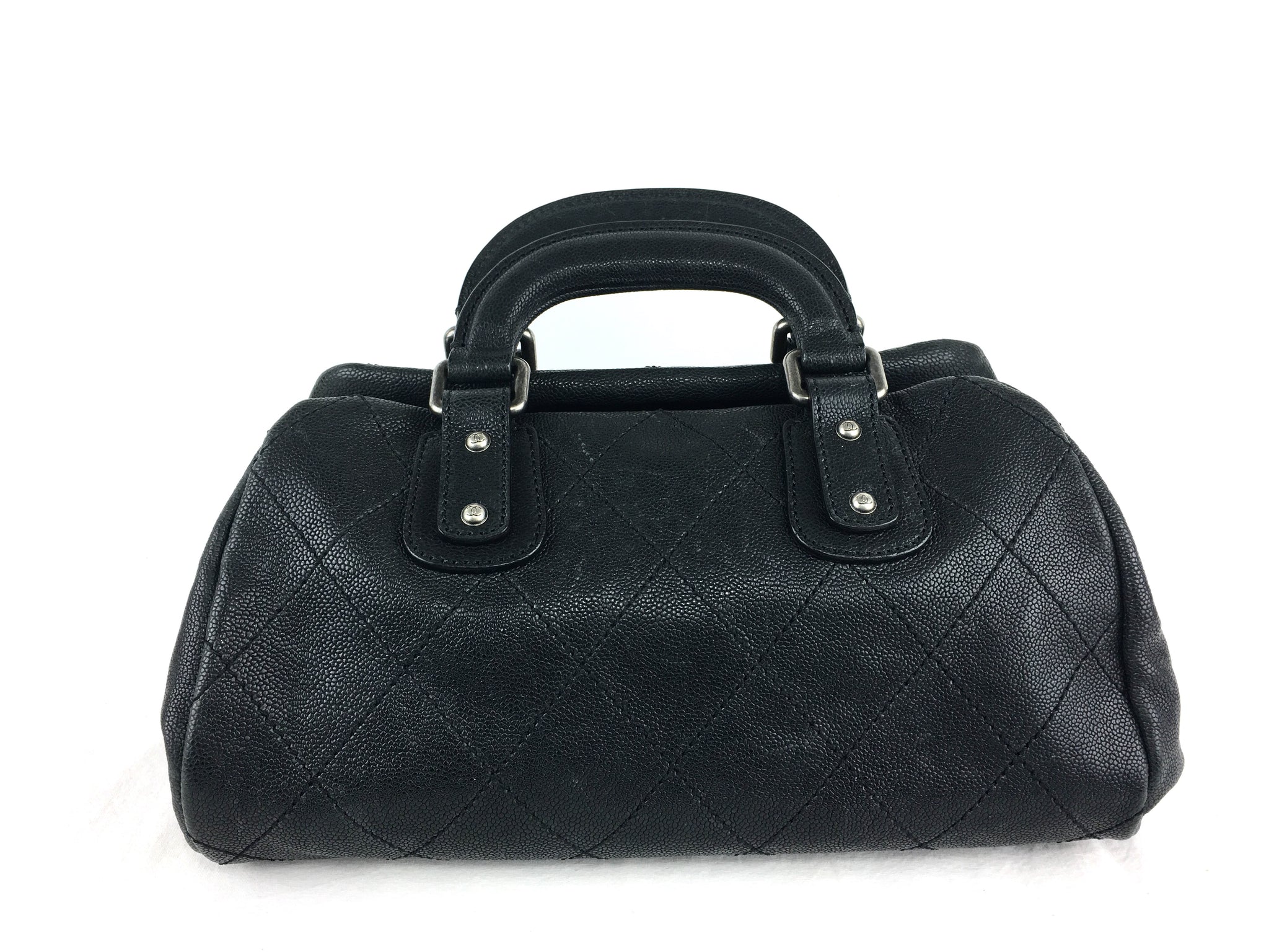 CHANEL Black Caviar Satchel Bag