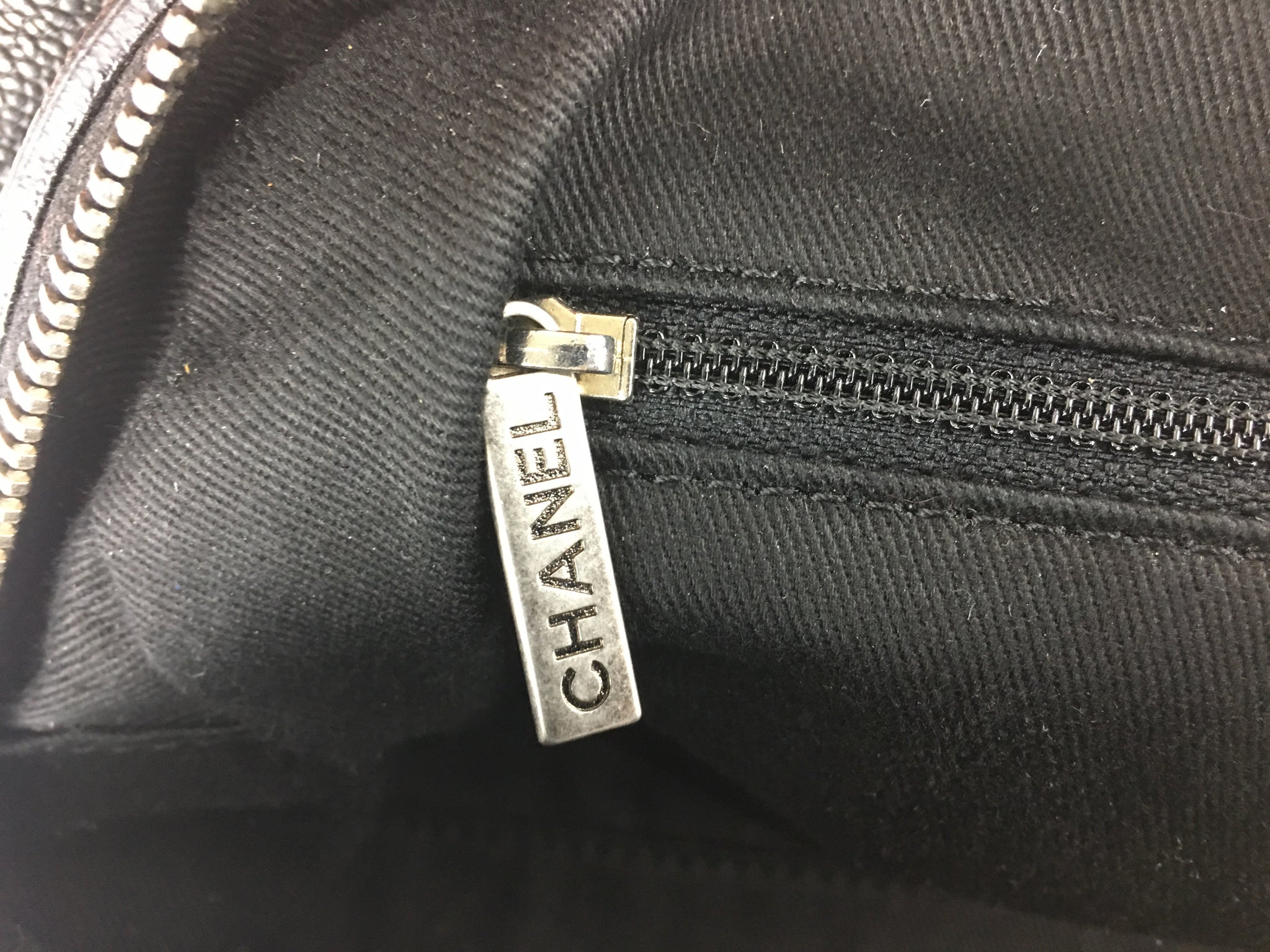 CHANEL Black Caviar Satchel Bag