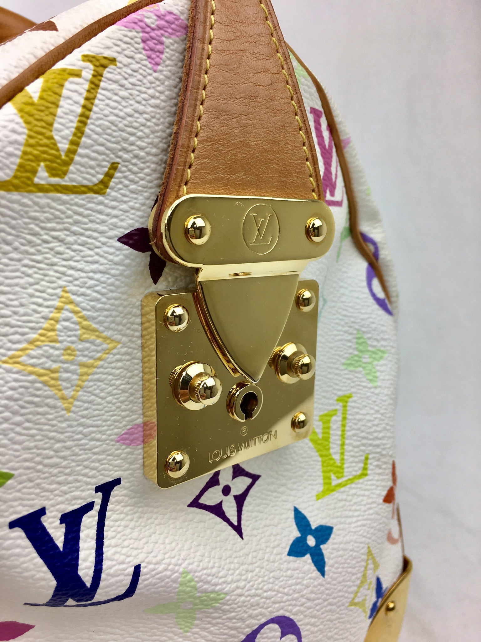 LOUIS VUITTON Multicolor Speedy 30 (White)