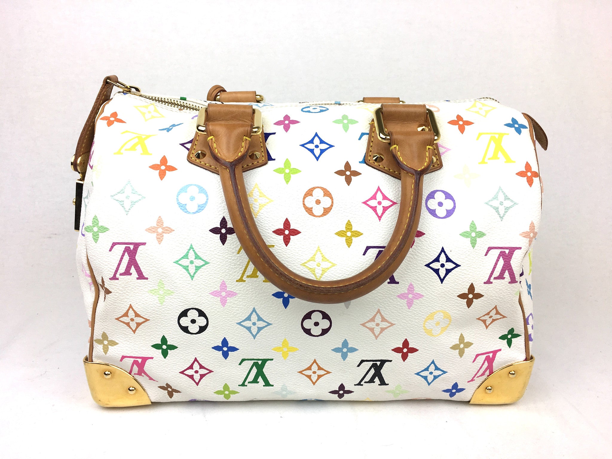 LOUIS VUITTON Multicolor Speedy 30 (White)