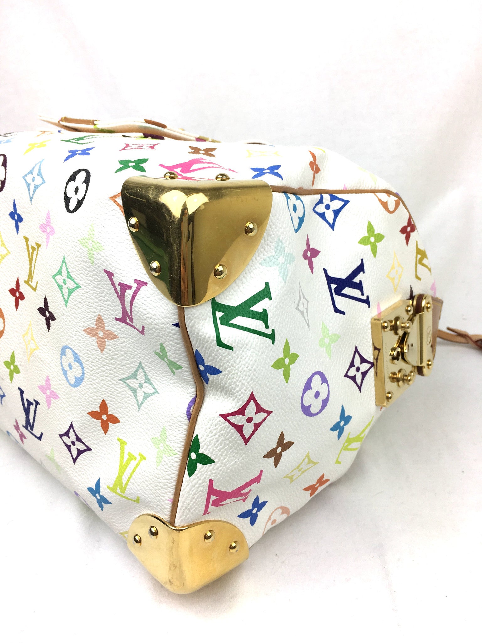 LOUIS VUITTON Multicolor Speedy 30 (White)