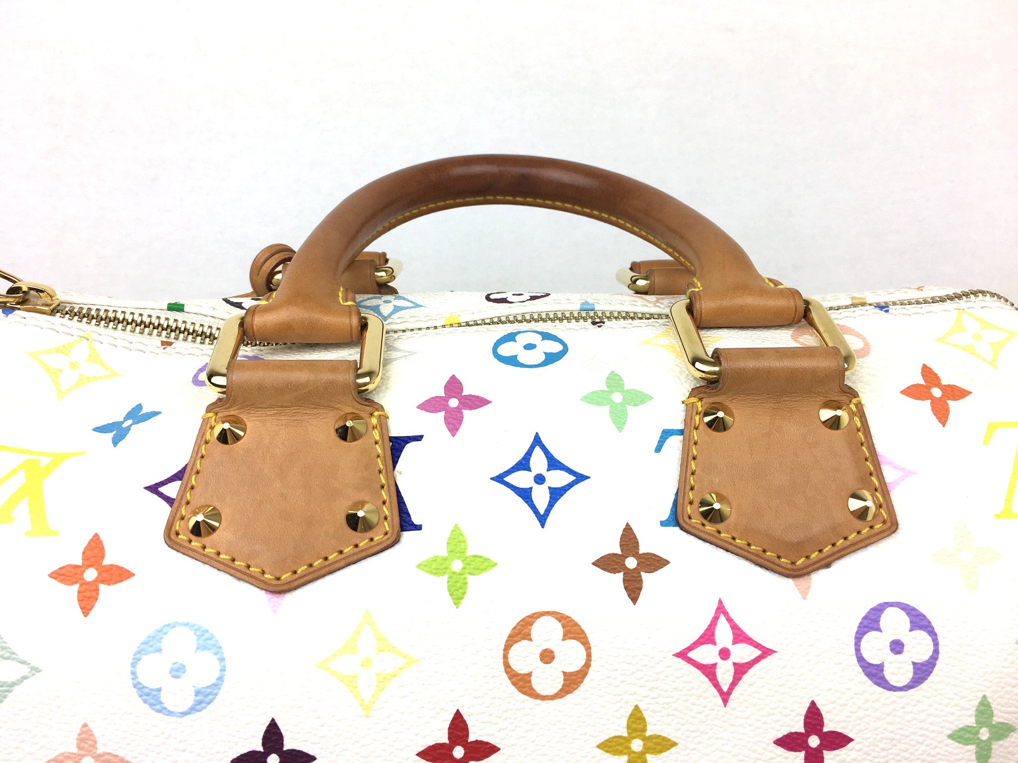 LOUIS VUITTON Multicolor Speedy 30 (White)