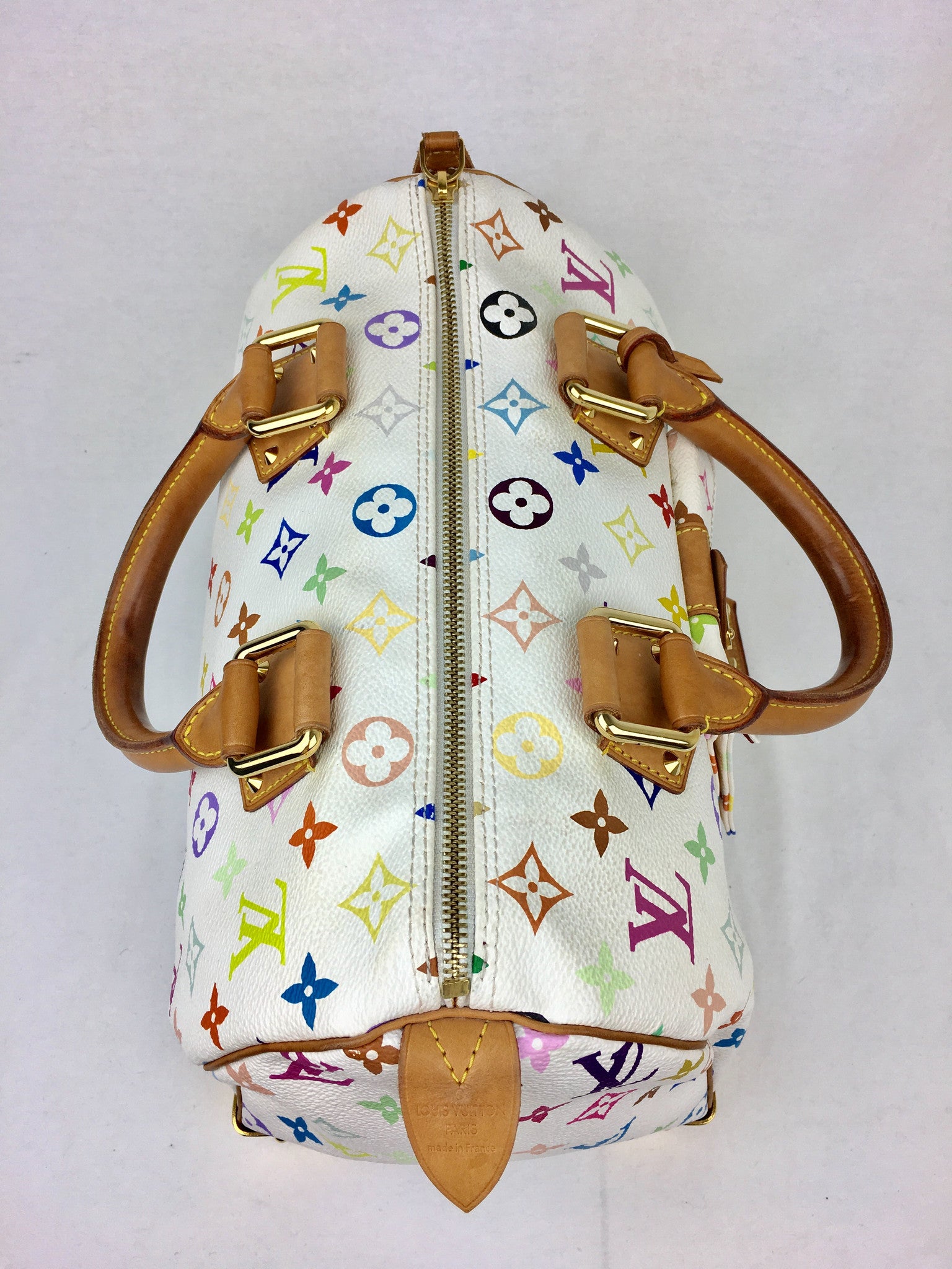 LOUIS VUITTON Multicolor Speedy 30 (White)