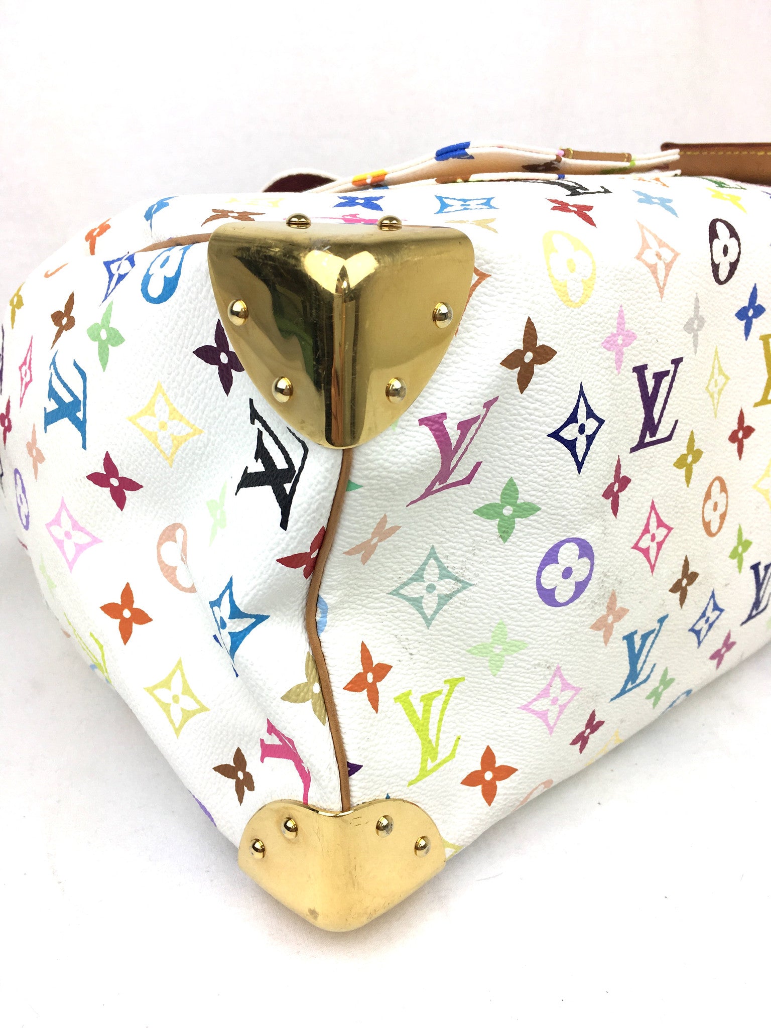 LOUIS VUITTON Multicolor Speedy 30 (White)