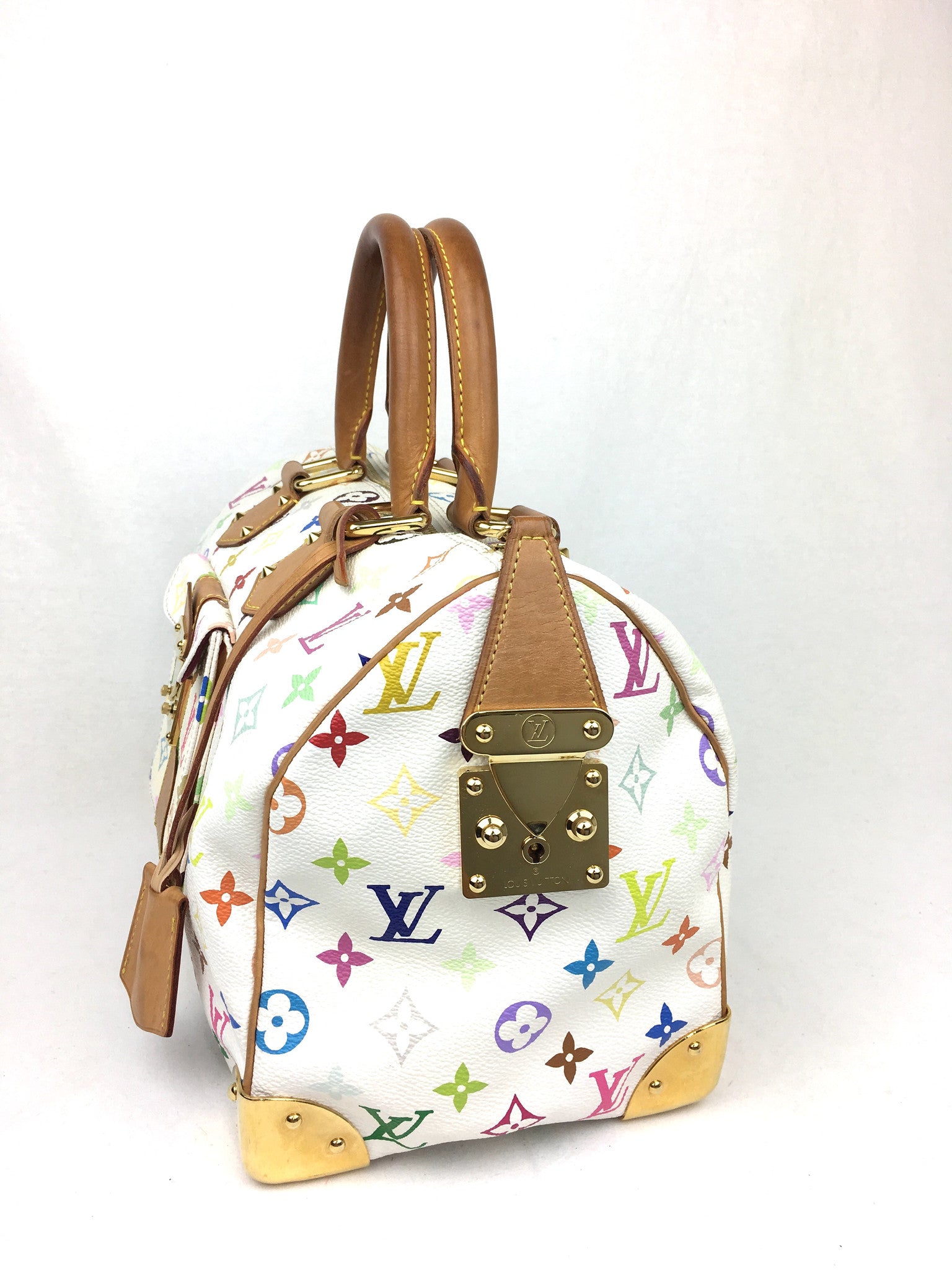 LOUIS VUITTON Multicolor Speedy 30 (White)