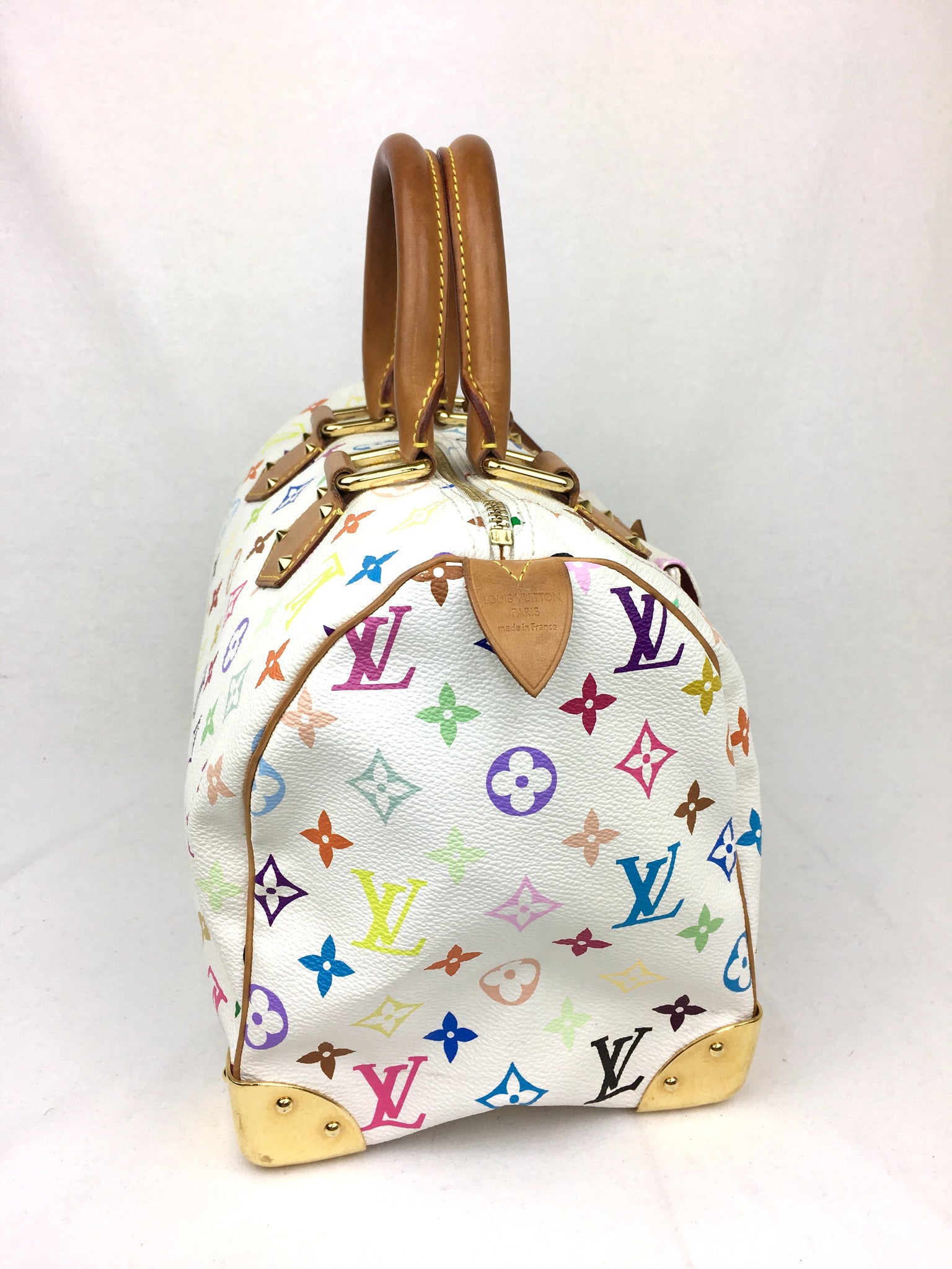 LOUIS VUITTON Multicolor Speedy 30 (White)