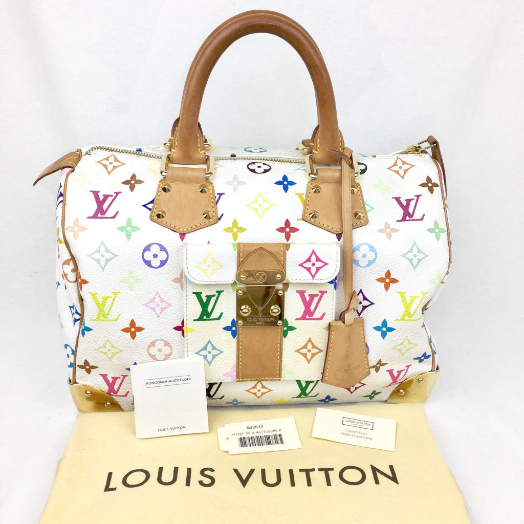Louis Vuitton Tasche Speedy 30 Multicolore weiß