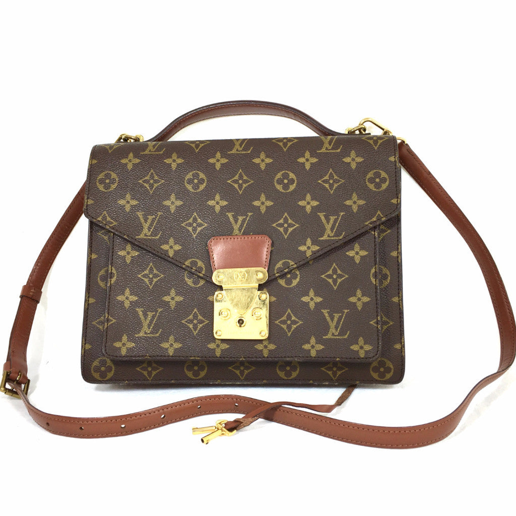 LOUIS VUITTON Monogram Canvas Monceau Bag w/ Strap