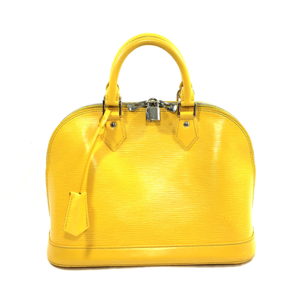 LOUIS VUITTON Epi Citron Yellow Alma PM Handbag