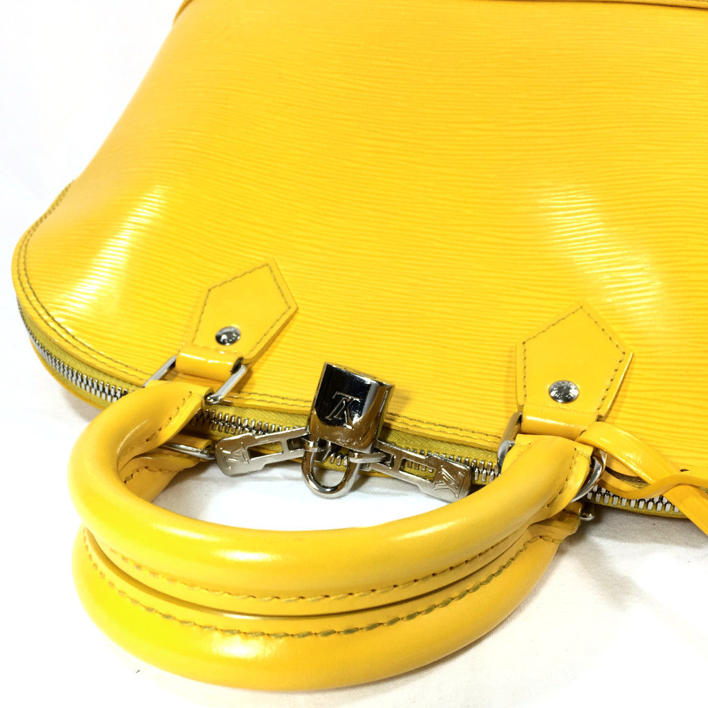 LOUIS VUITTON Sac Plat GM Hand Bag Epi Leather Yellow Citron – Chanel  Vuitton