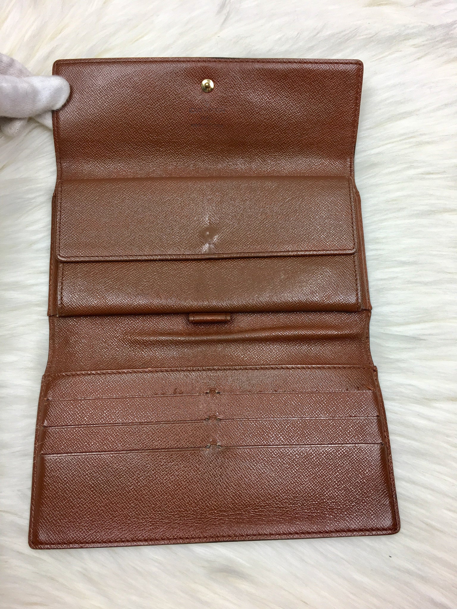 Louis Vuitton, Bags, Authentic Louis Vuitton International 3 Set Trifold  Wallet Monogram Leather Brow