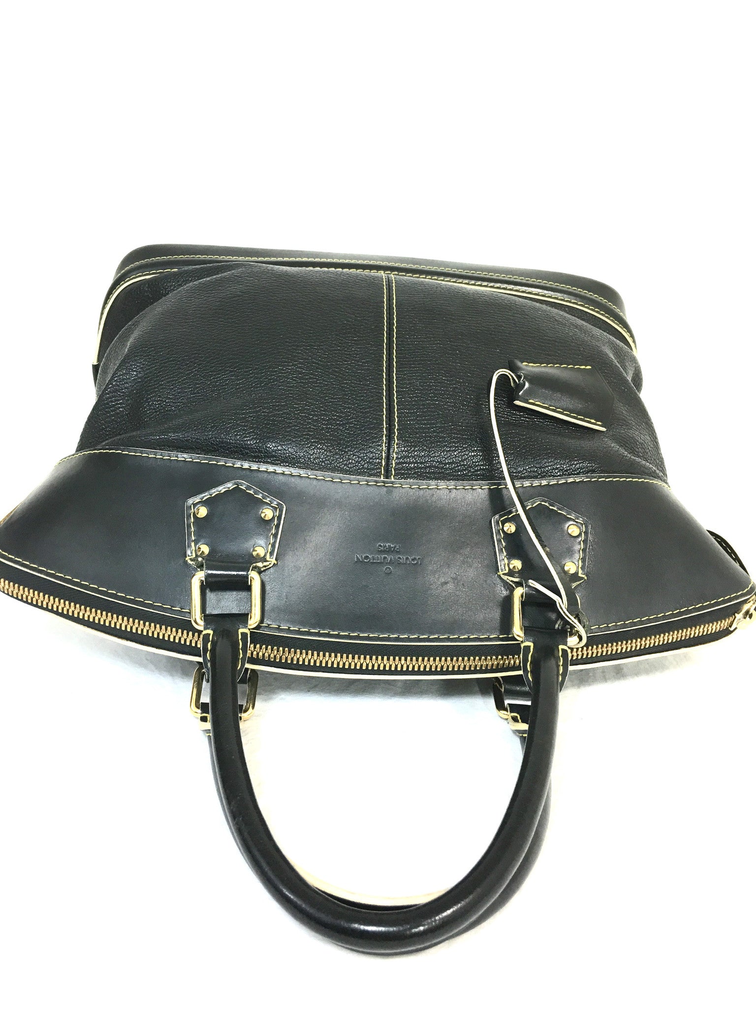 Louis Vuitton Black Suhali Leather Lockit GM Dome Bag 2lv1020