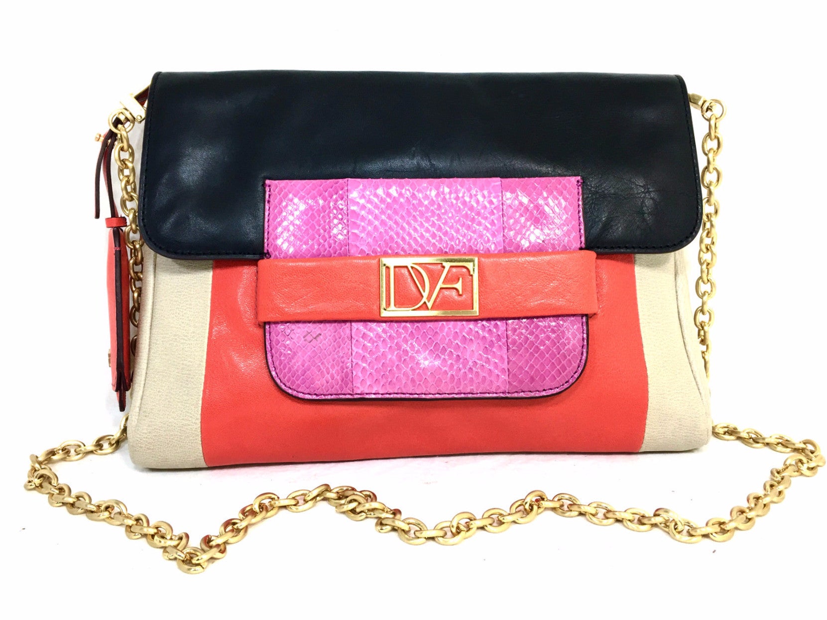 DIANE VON FURSTENBERG Colorblock Clutch