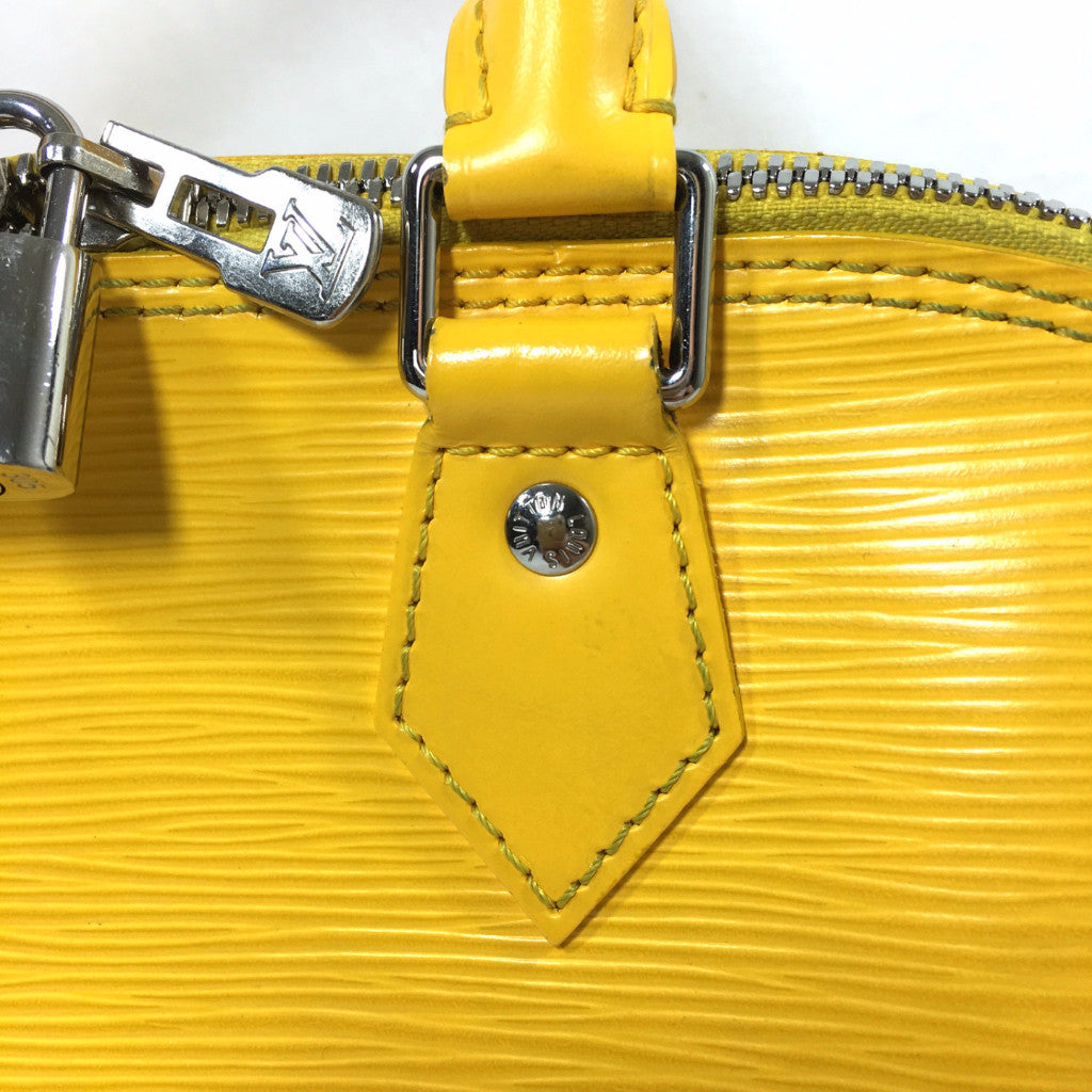 LOUIS VUITTON Epi Citron Yellow Alma PM Handbag