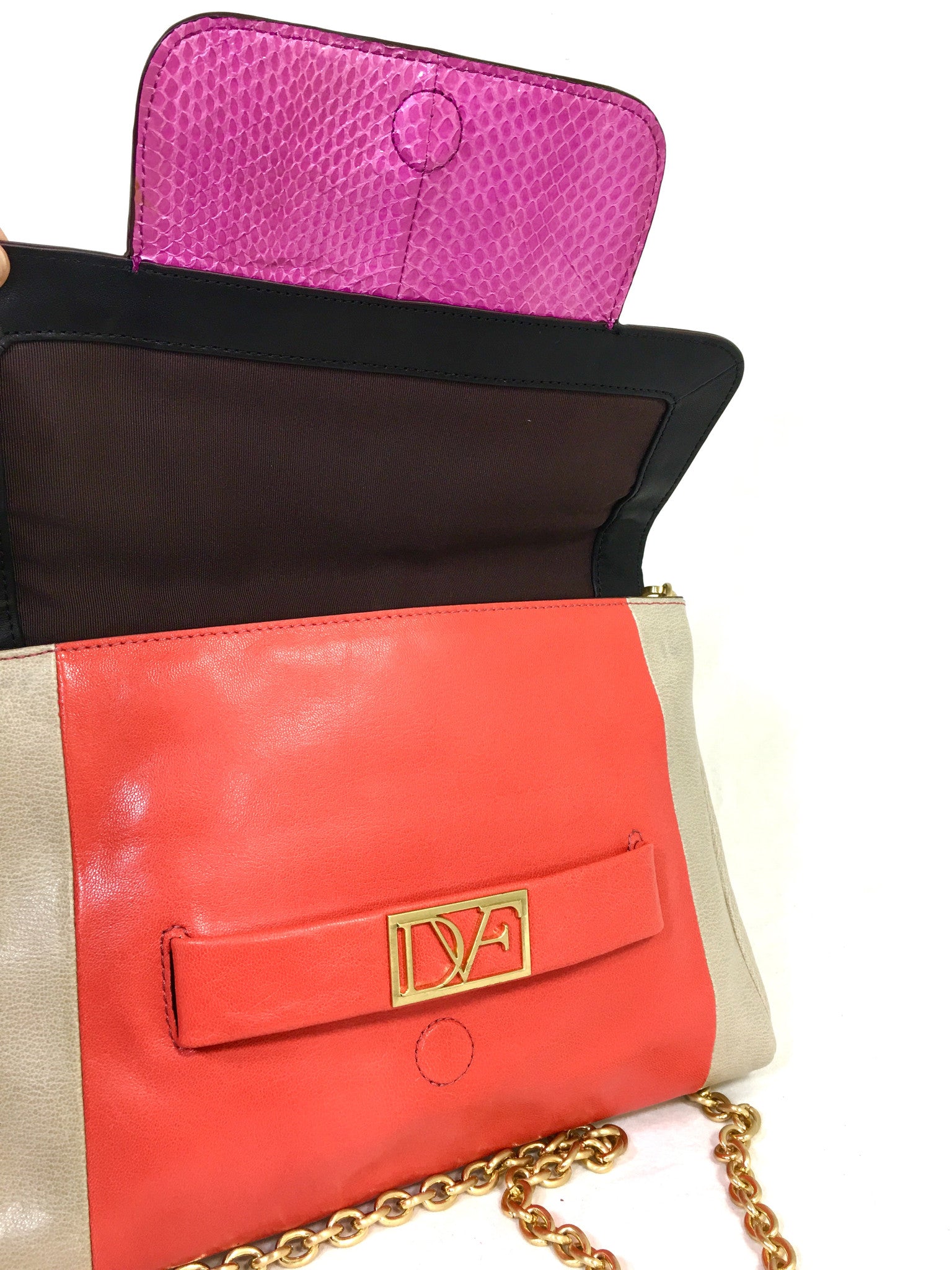 DIANE VON FURSTENBERG Colorblock Clutch