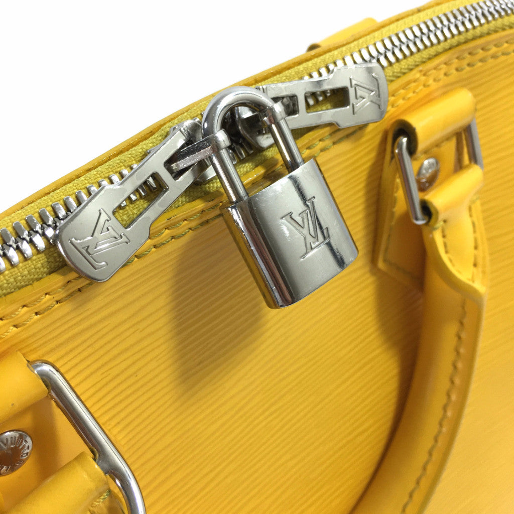 LOUIS VUITTON Epi Citron Yellow Alma PM Handbag