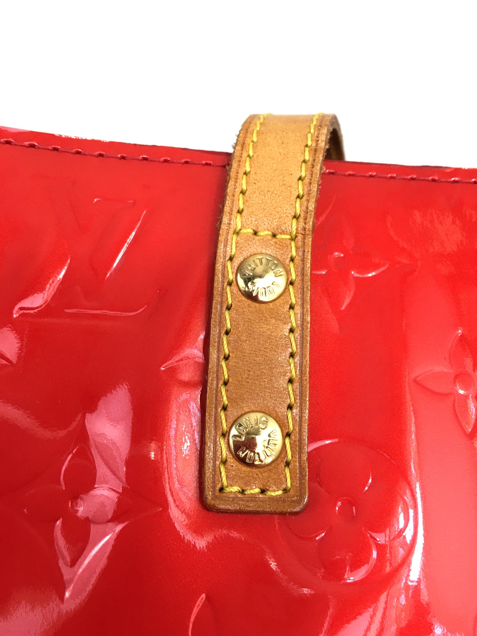 Louis Vuitton Large Red Monogram Vernis Reade GM Tote Bag 862800