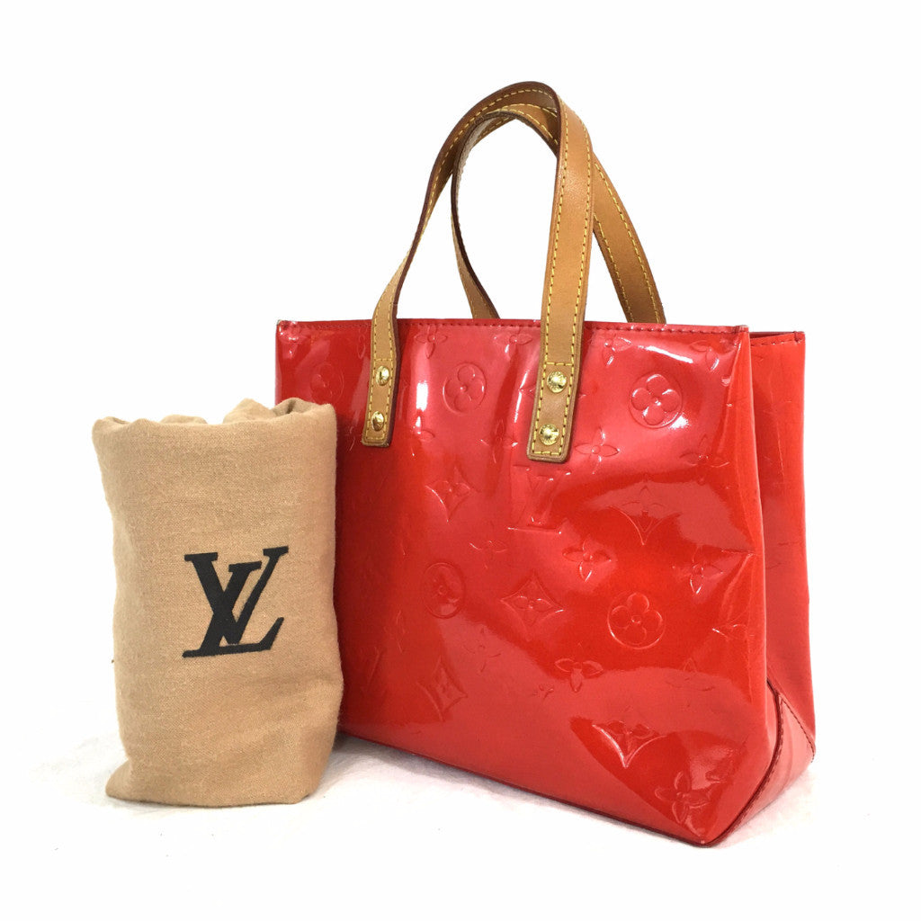 Louis Vuitton Red Monogram Vernis Reade PM Tote Bag Louis Vuitton