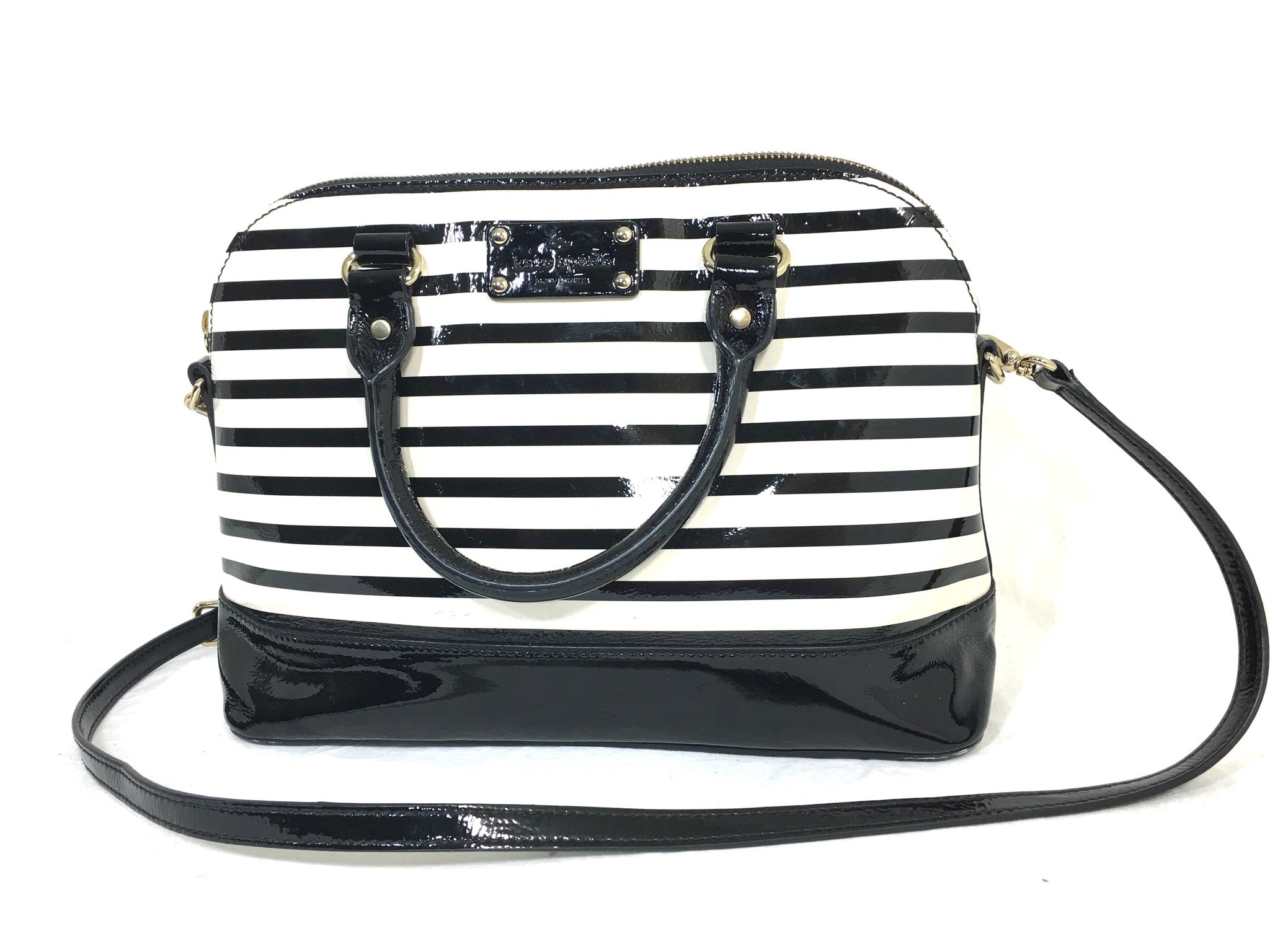 KATE SPADE Striped Satchel Handbag