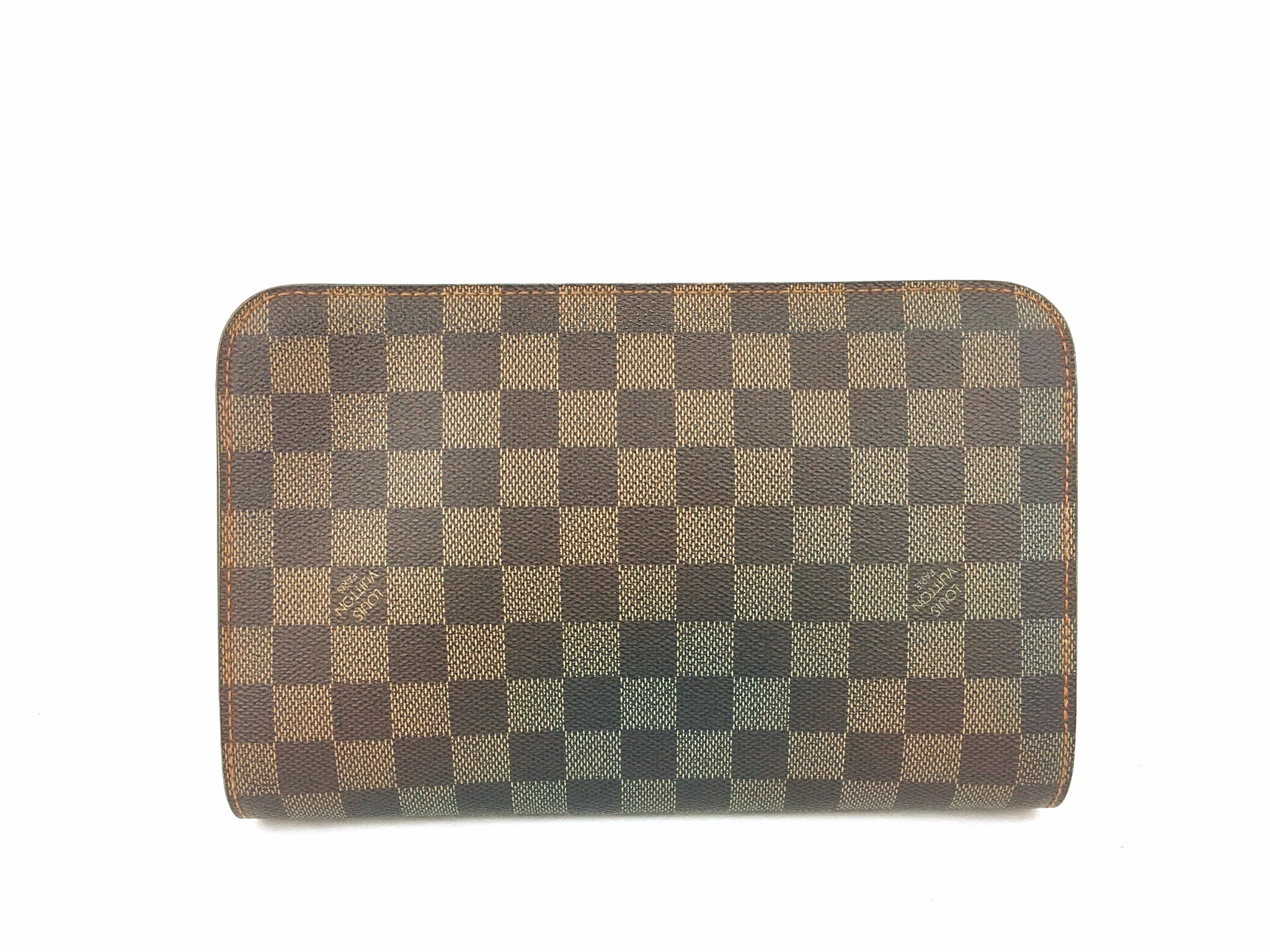 LOUIS VUITTON Wristlet Clutch in Damier Ebene