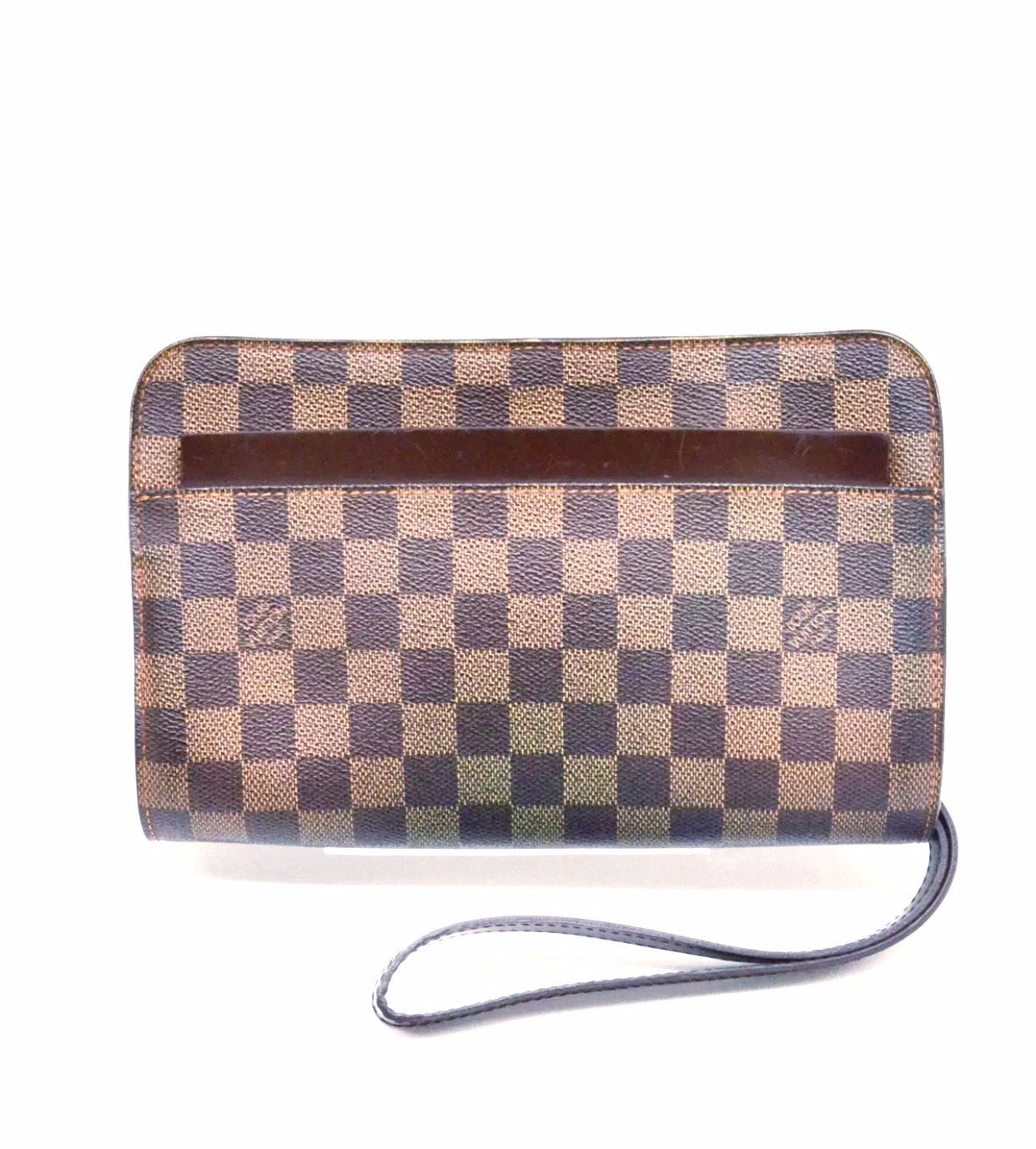 LOUIS VUITTON Wristlet Clutch in Damier Ebene