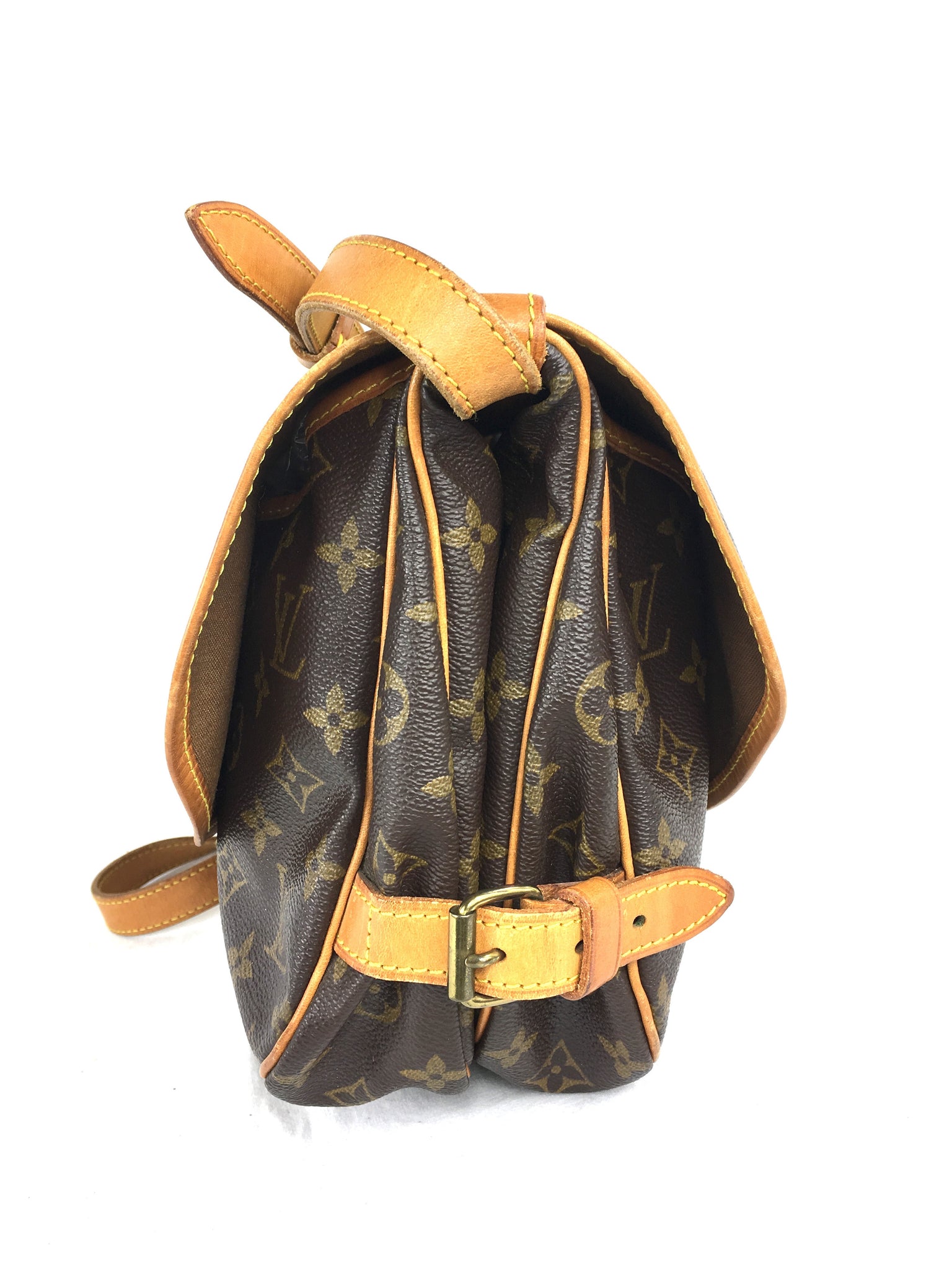 LOUIS VUITTON Mono Saumur 30 Crossbody Bag