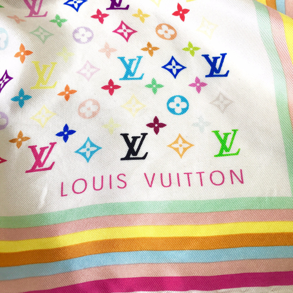 Châle monogram silk scarf Louis Vuitton Multicolour in Silk - 27948121