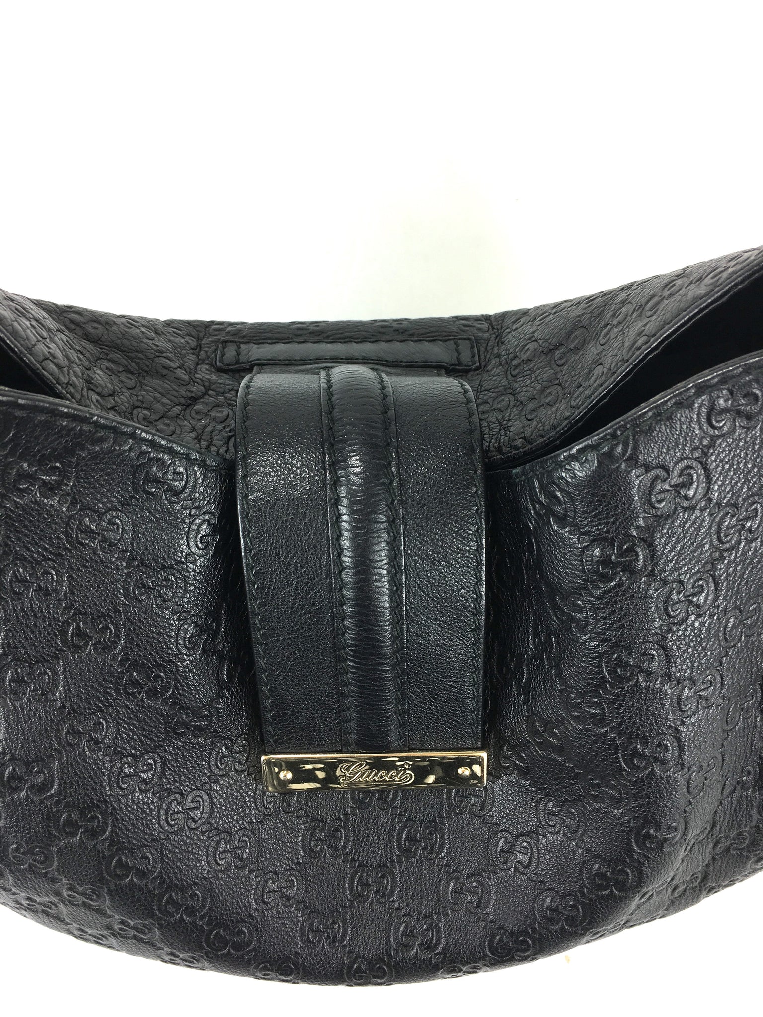 GUCCI Guccissima Black Hobo Bag