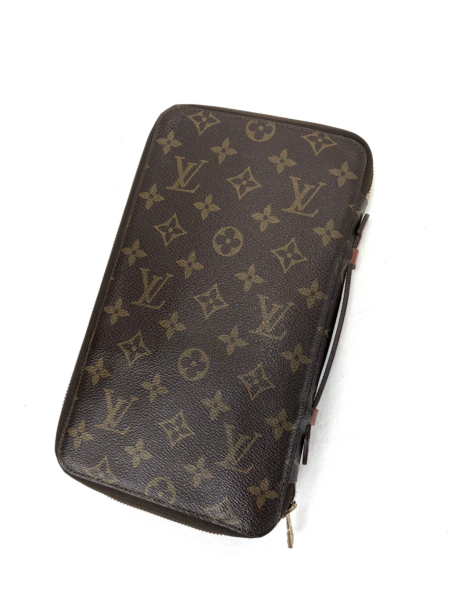 Zippy xl cloth clutch bag Louis Vuitton Pink in Cloth - 26168219