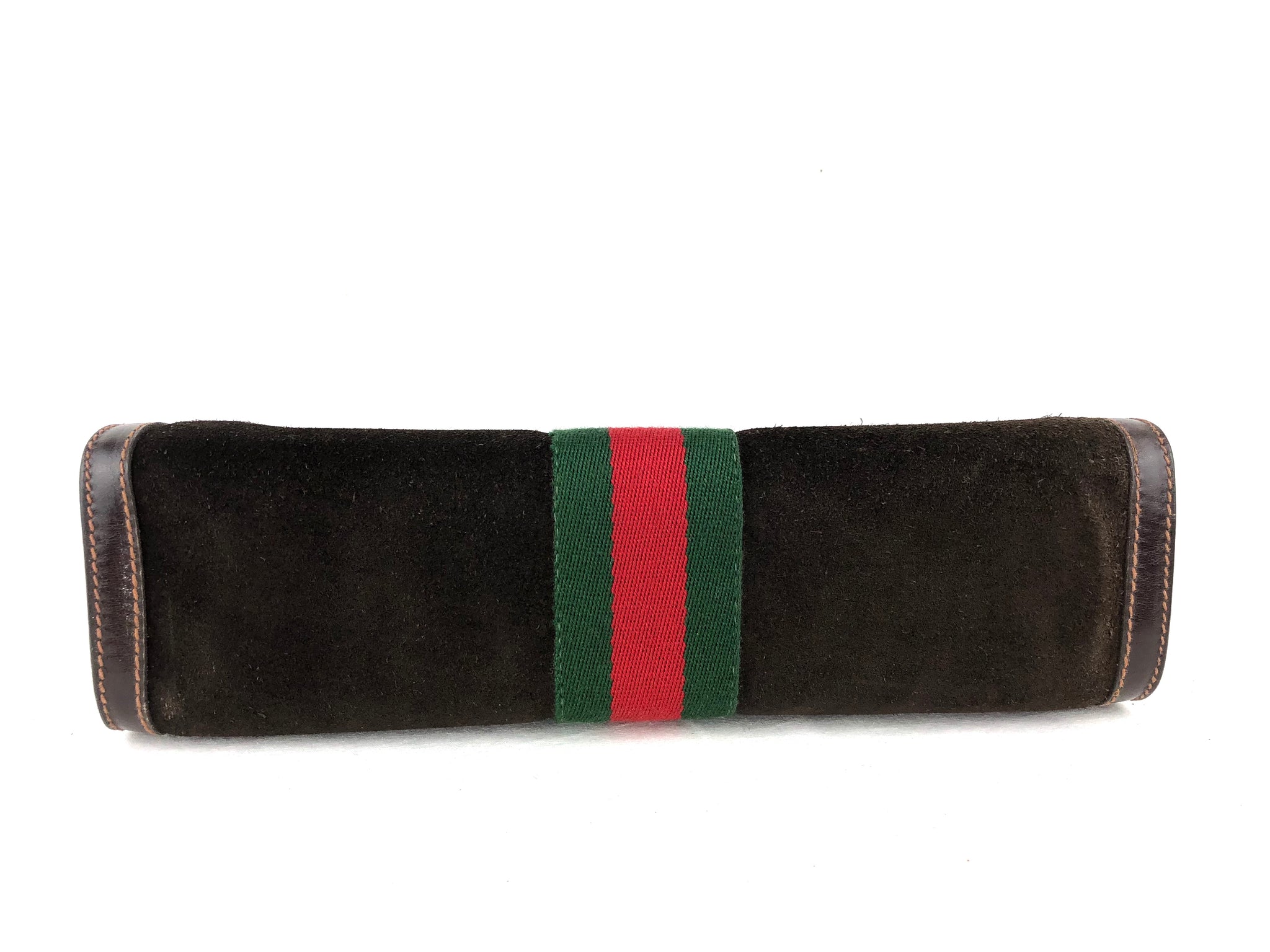 GUCCI Suede Ribbon Vintage Clutch