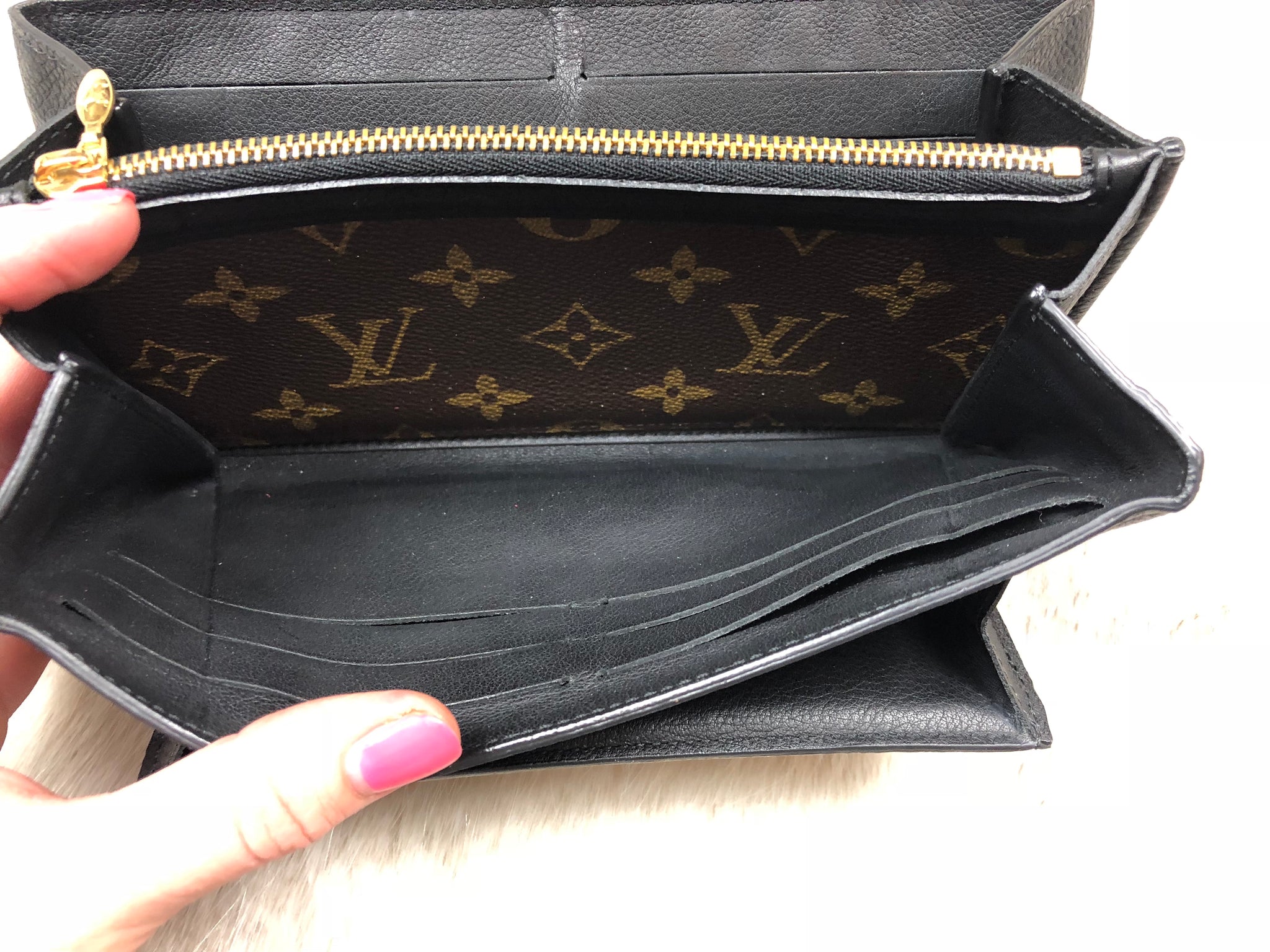 LOUIS VUITTON Monogram & Black Elysee Wallet