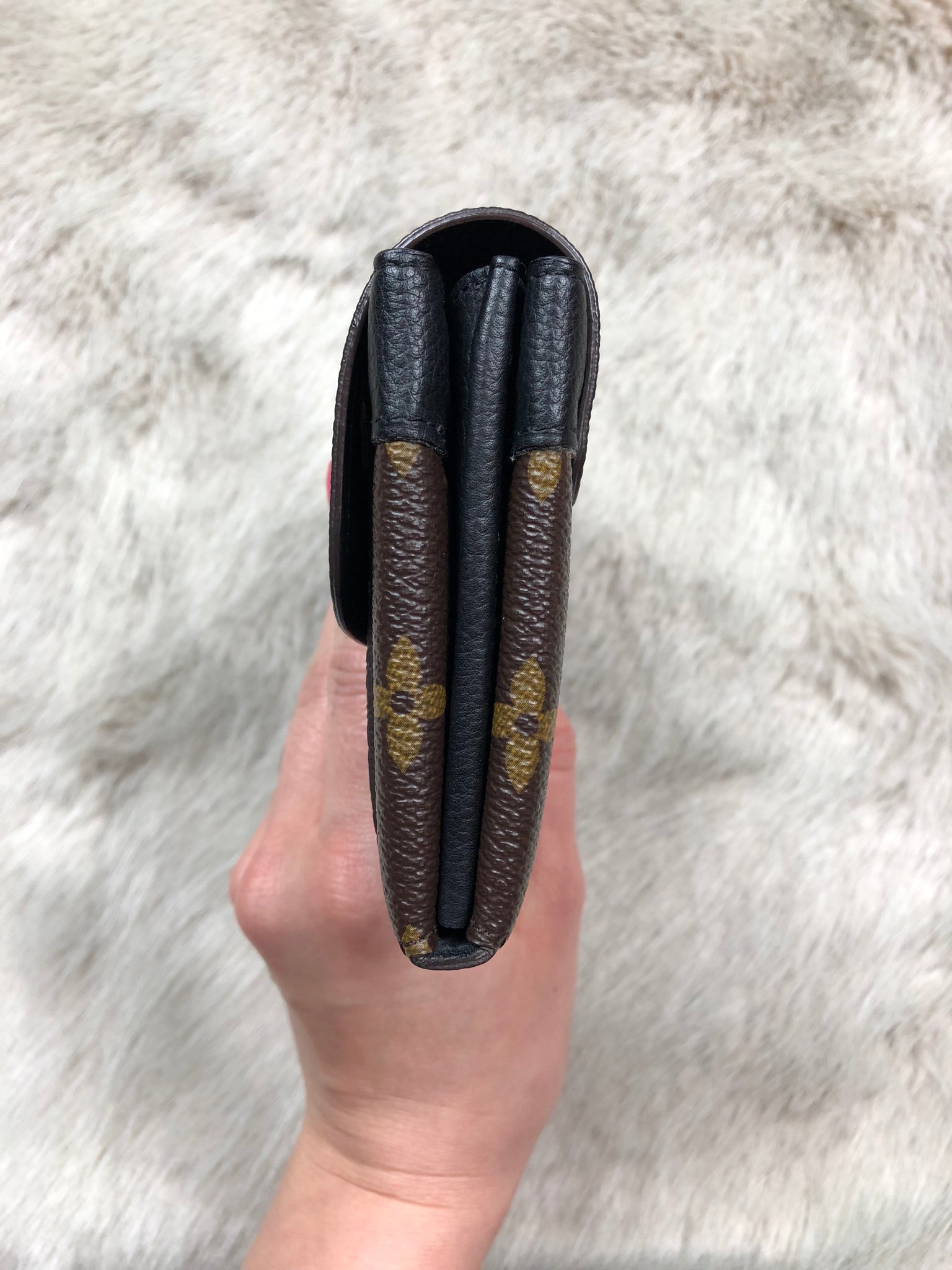 LOUIS VUITTON Monogram & Black Elysee Wallet