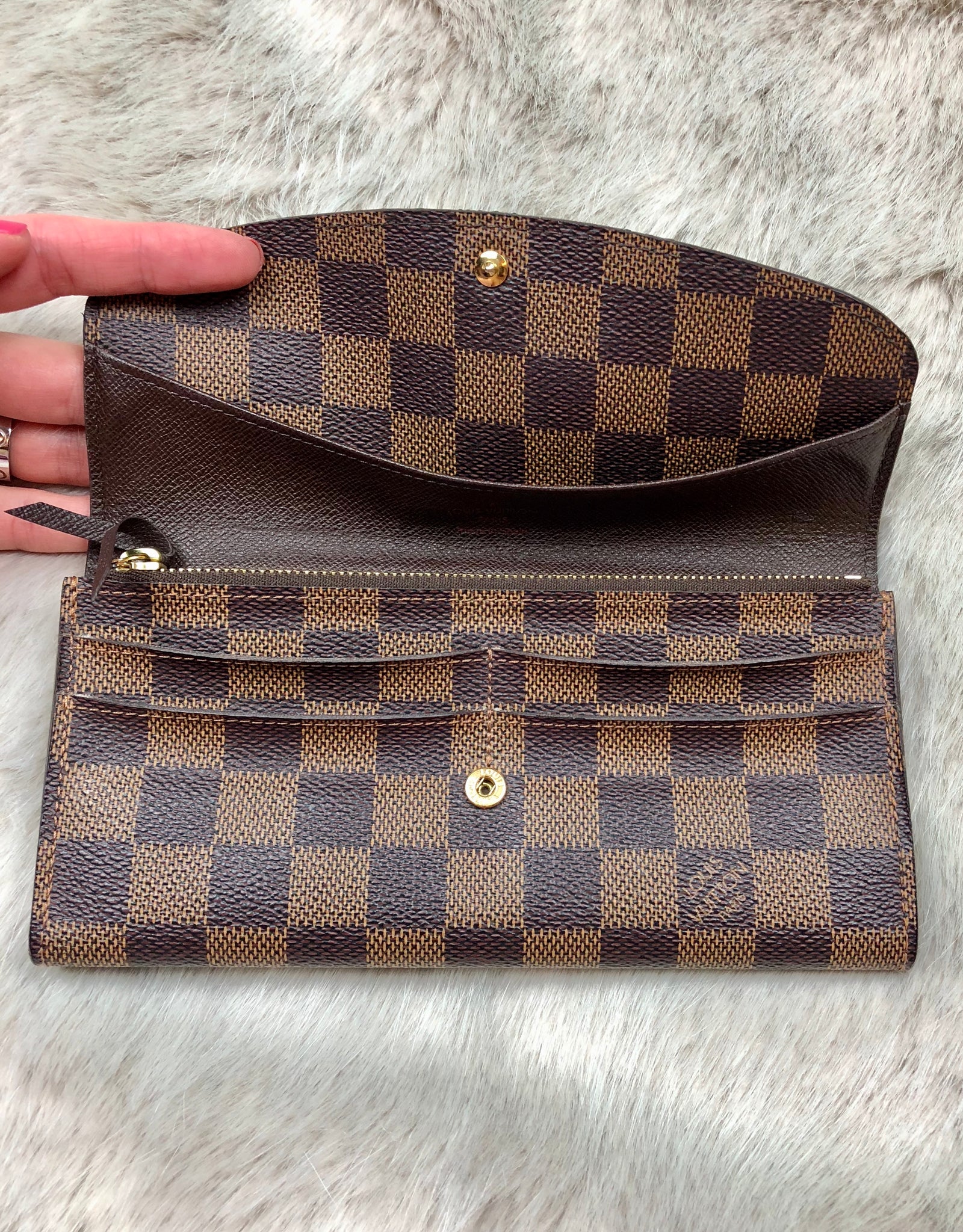 LOUIS VUITTON Damier Ebene Long Wallet