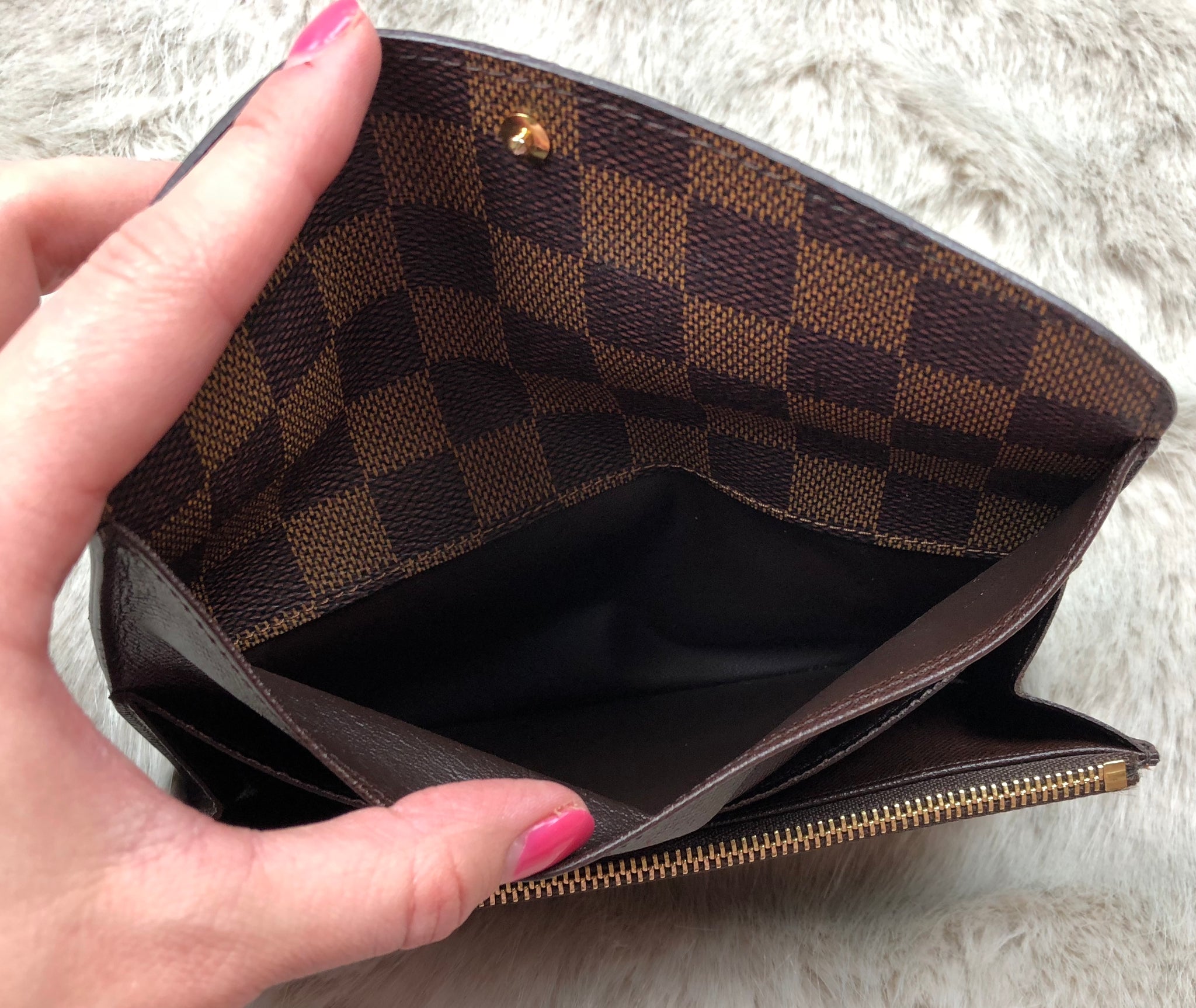 LOUIS VUITTON Damier Ebene Long Wallet