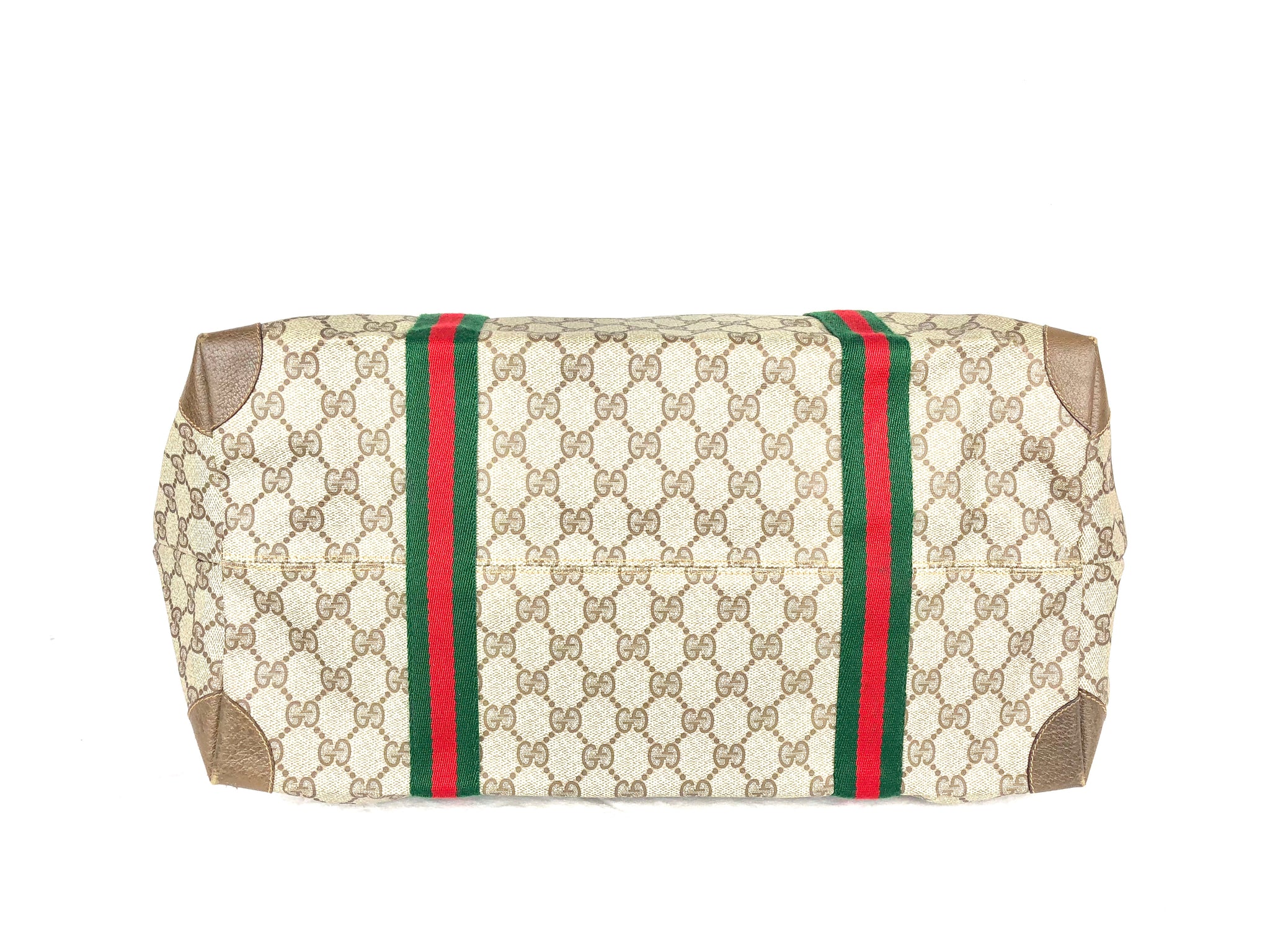 GUCCI Supreme Web Stripe XL Travel Tote Bag