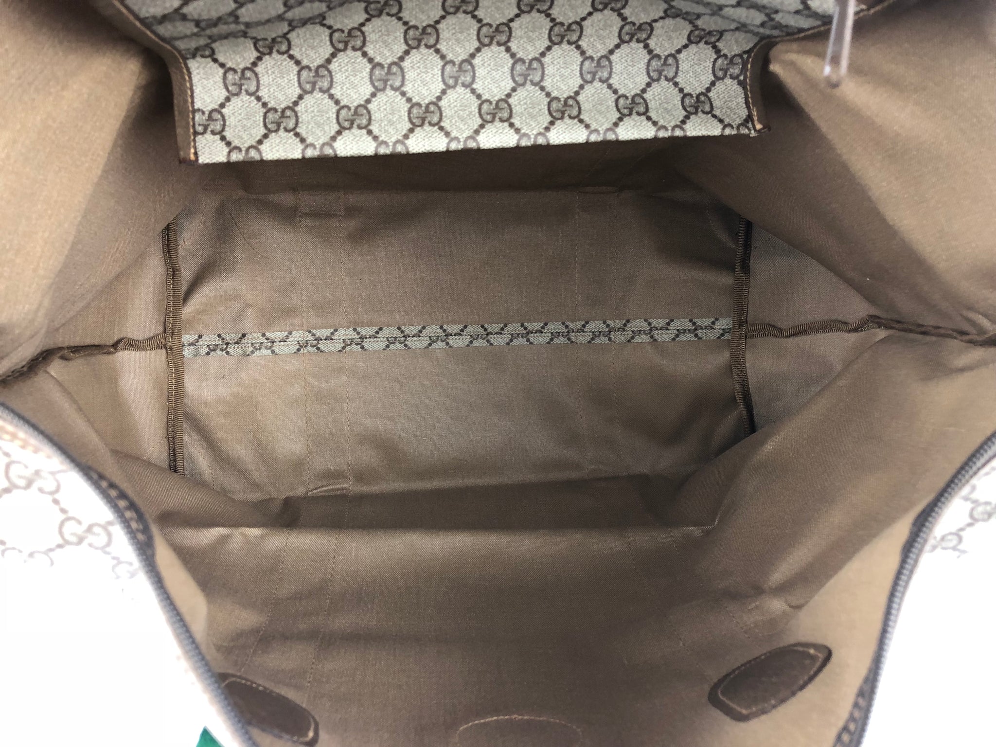 GUCCI Supreme Web Stripe XL Travel Tote Bag