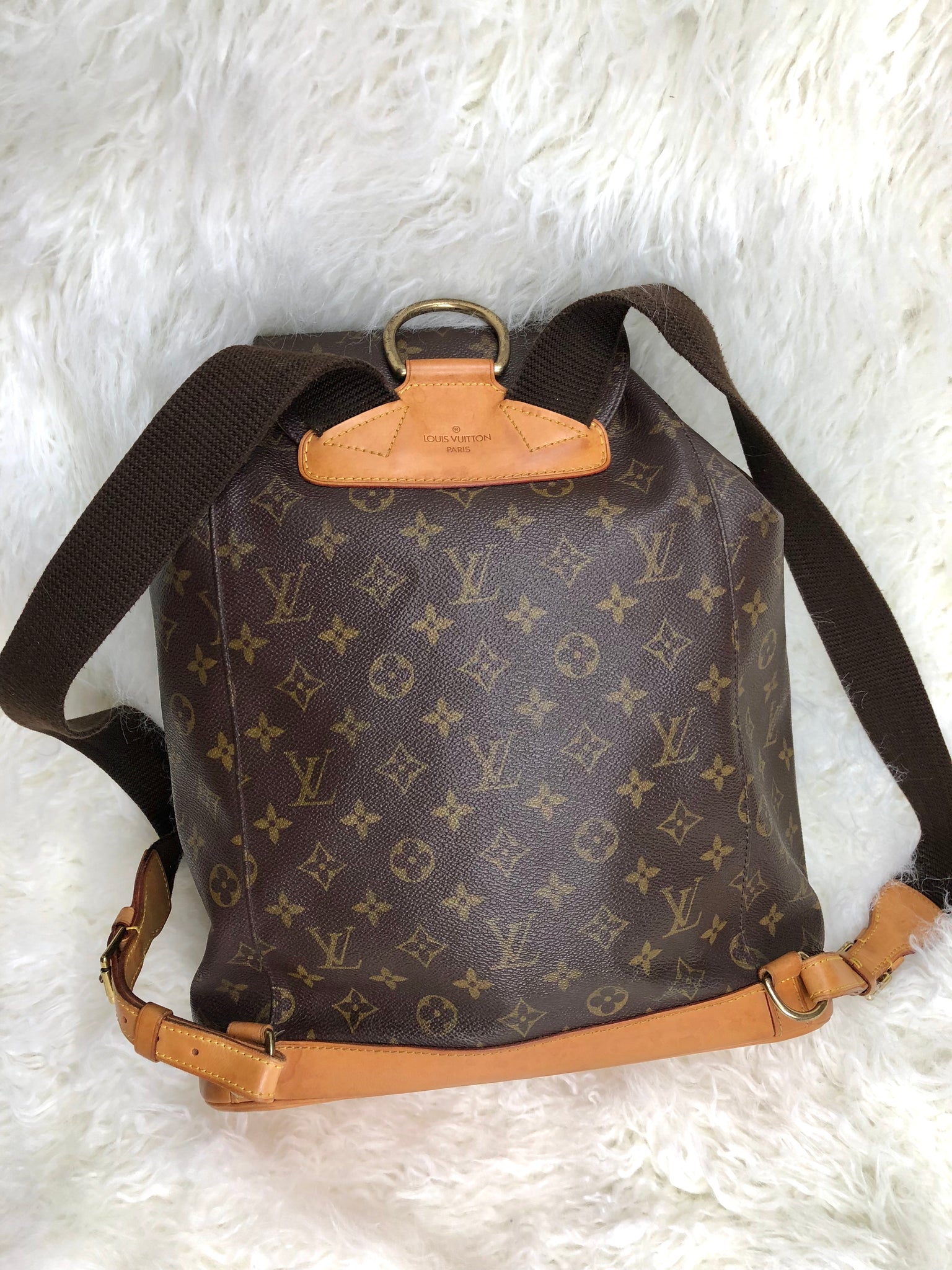 Louis Vuitton, Bags, New Cowhidelouis Vuitton Montsouris Gm Backpack  Monogram Large Size