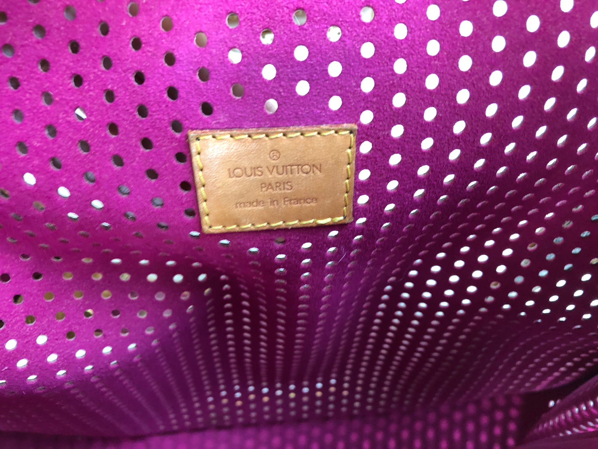 LOUIS VUITTON Limited Edition Perforated Musette Bag (Monogram & Fuchsia )