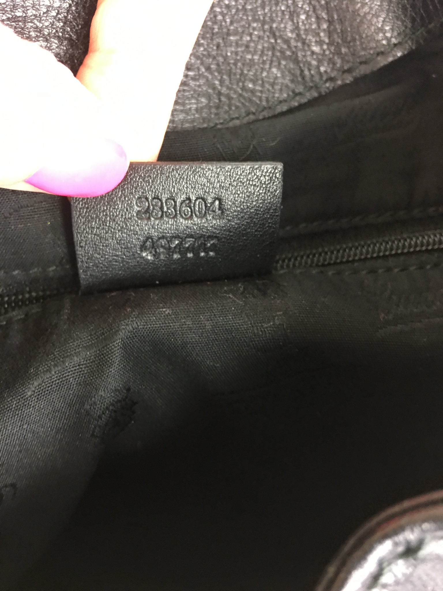 GUCCI Guccissima Black Hobo Bag