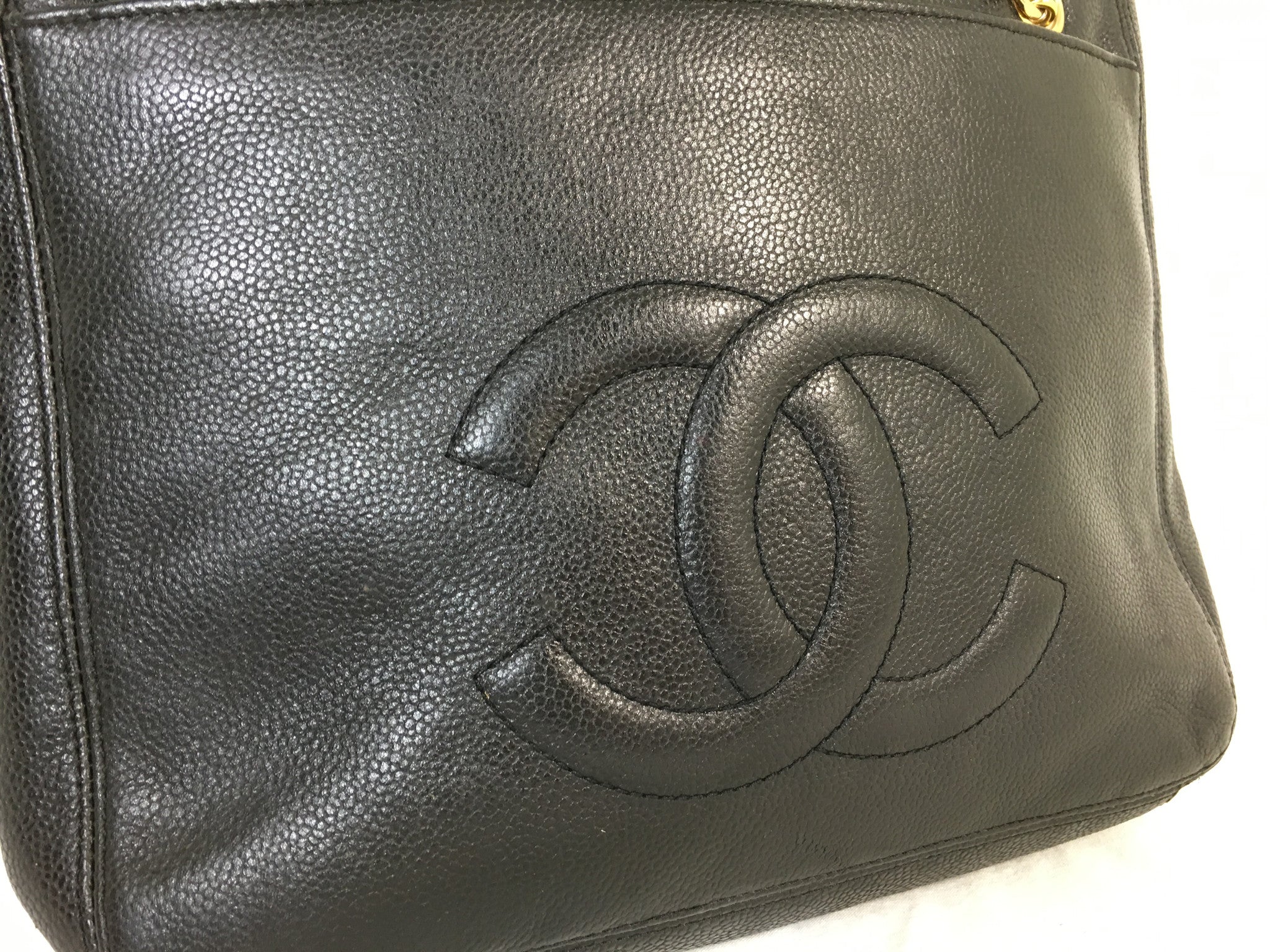 chanel timeless tote caviar