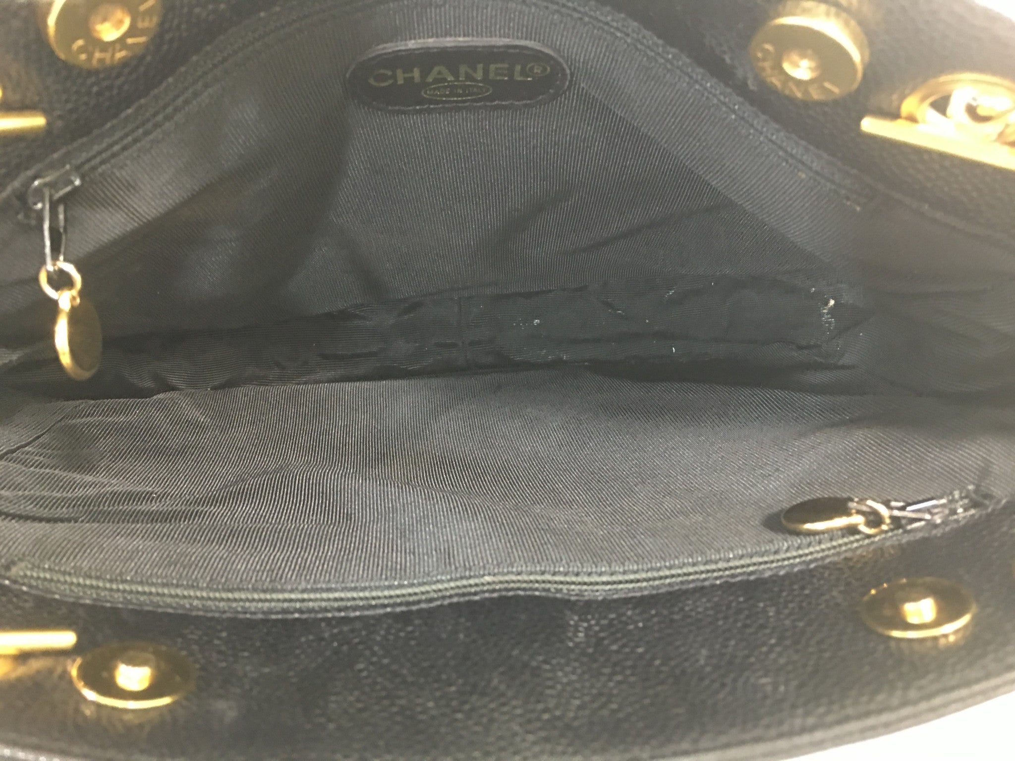 CHANEL CC Logo Lambskin Taupe Shoulder Bag