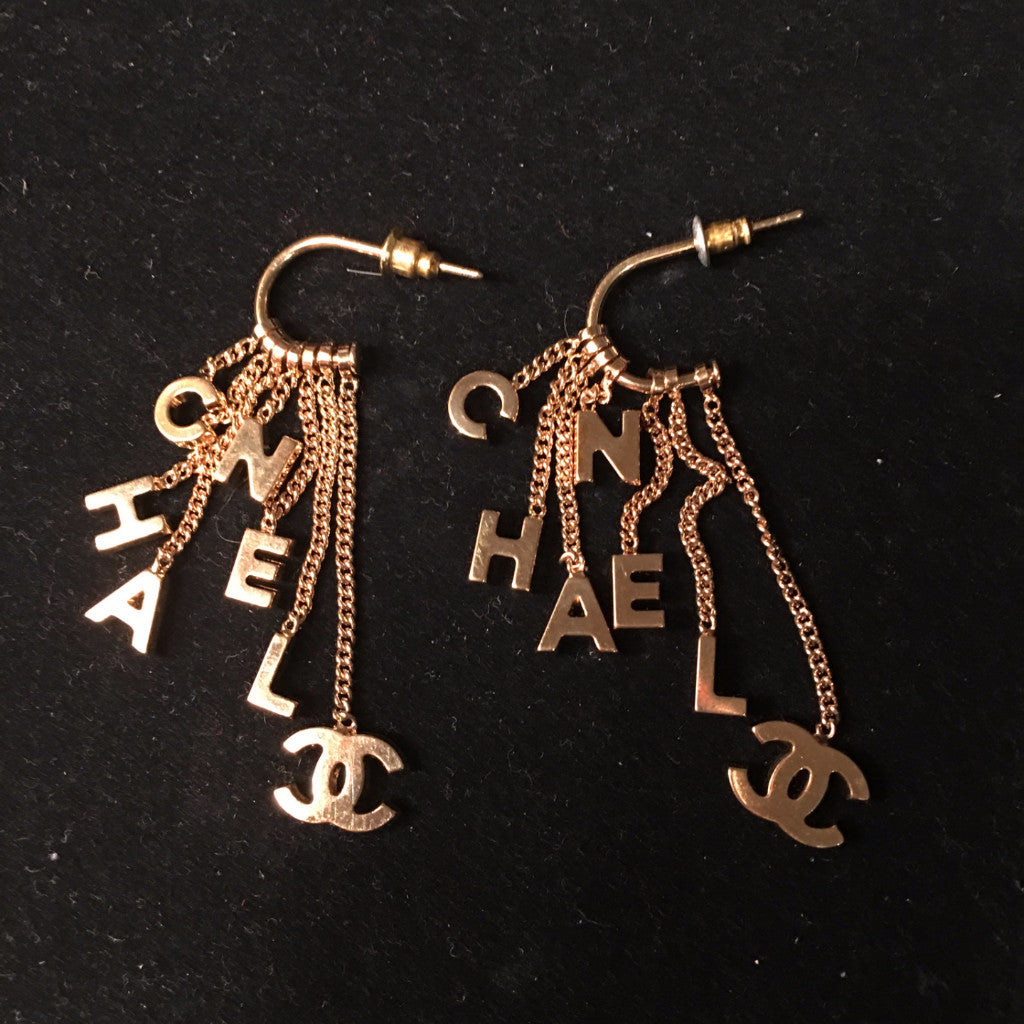 *RARE* CHANEL "Letters" Earrings