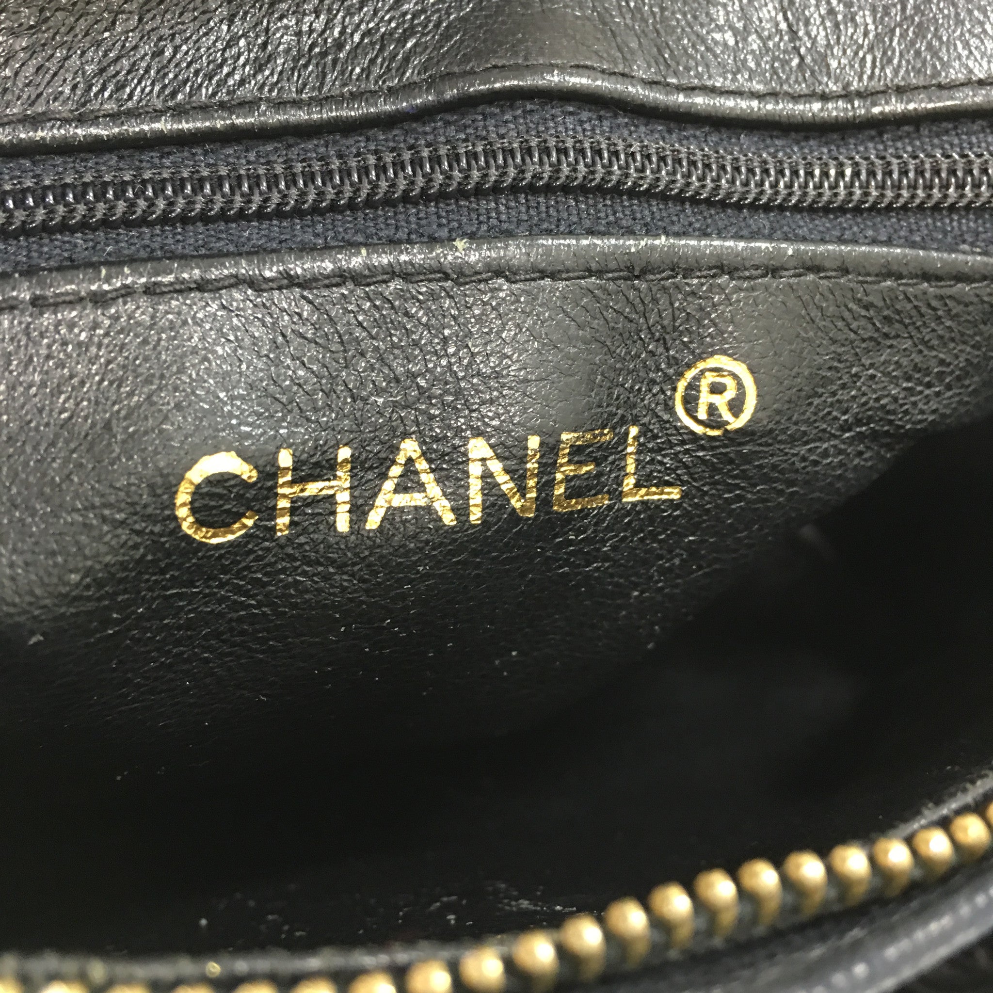 CHANEL Black Lambskin Quilted Shoulder Bag